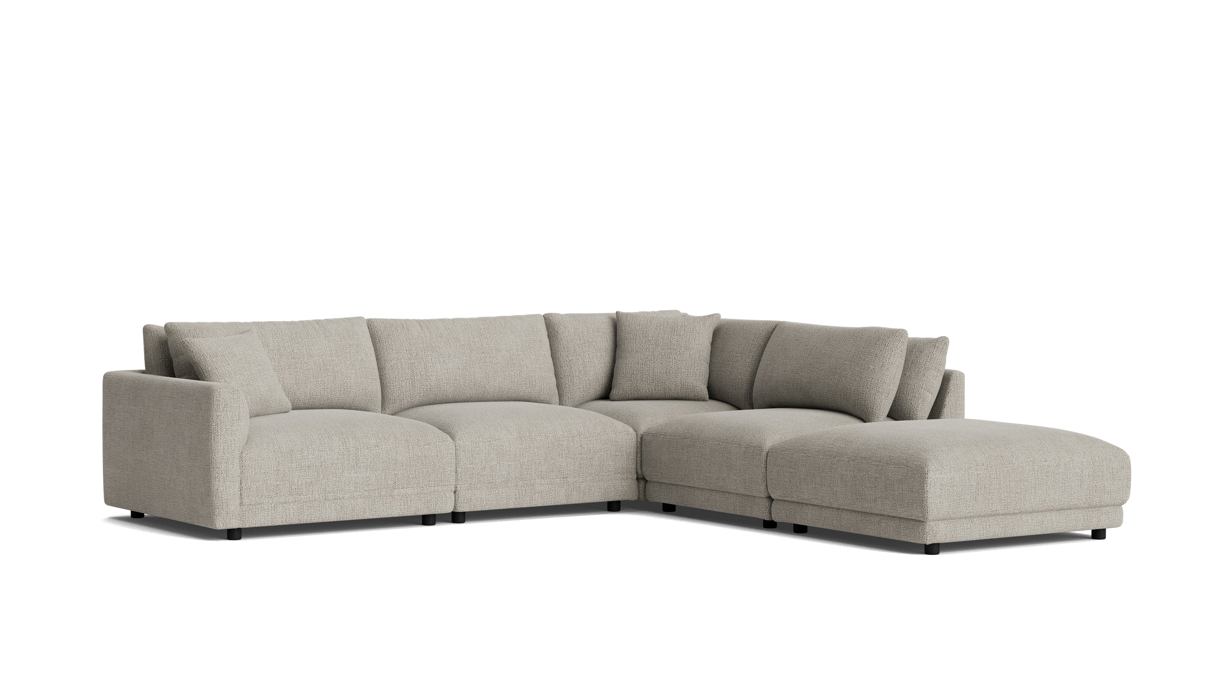 Soft Spot 5-Piece Modular Sectional Right, Oatmeal
