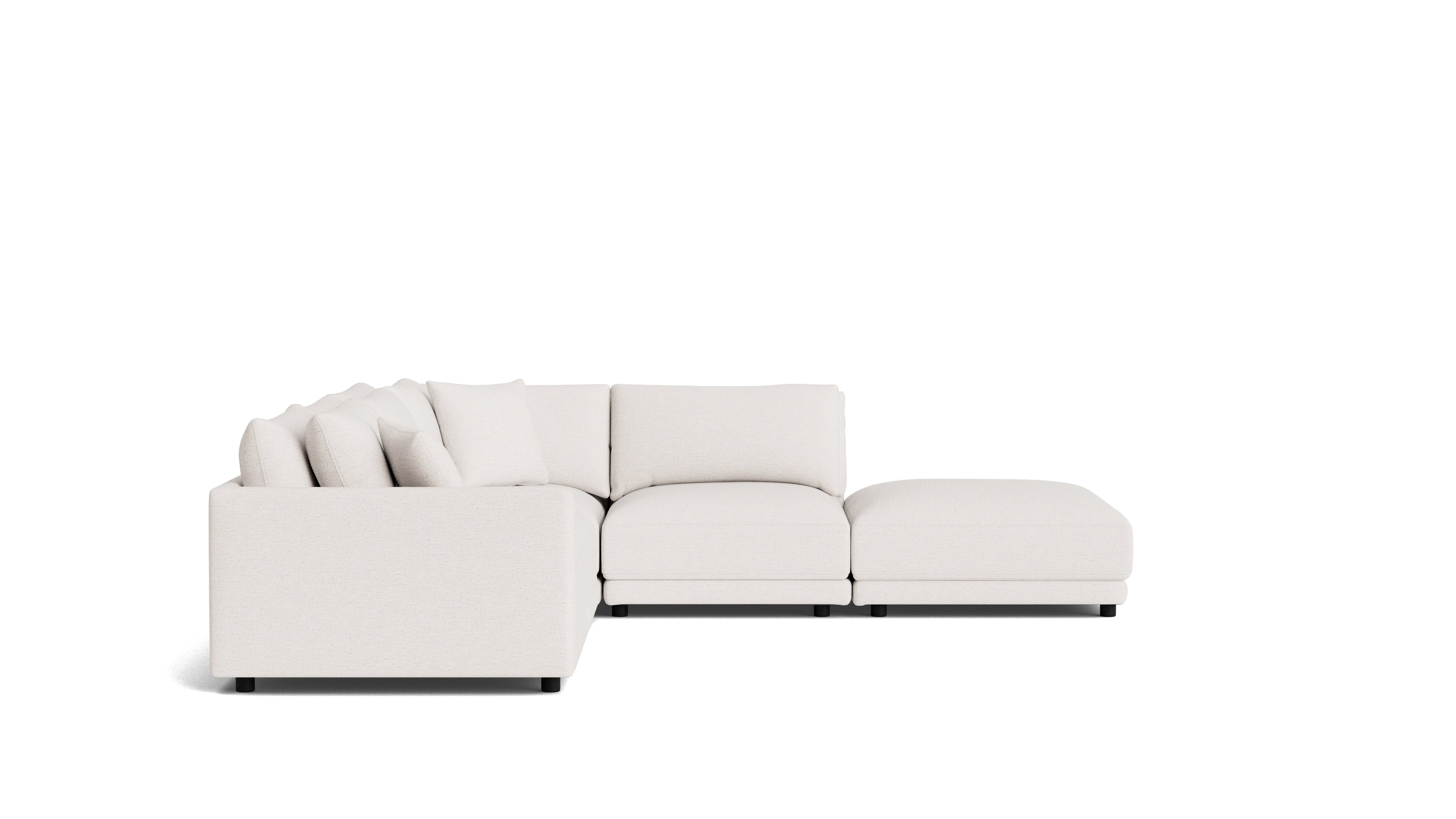 Soft Spot 5-Piece Modular Sectional Right, Nomad Snow