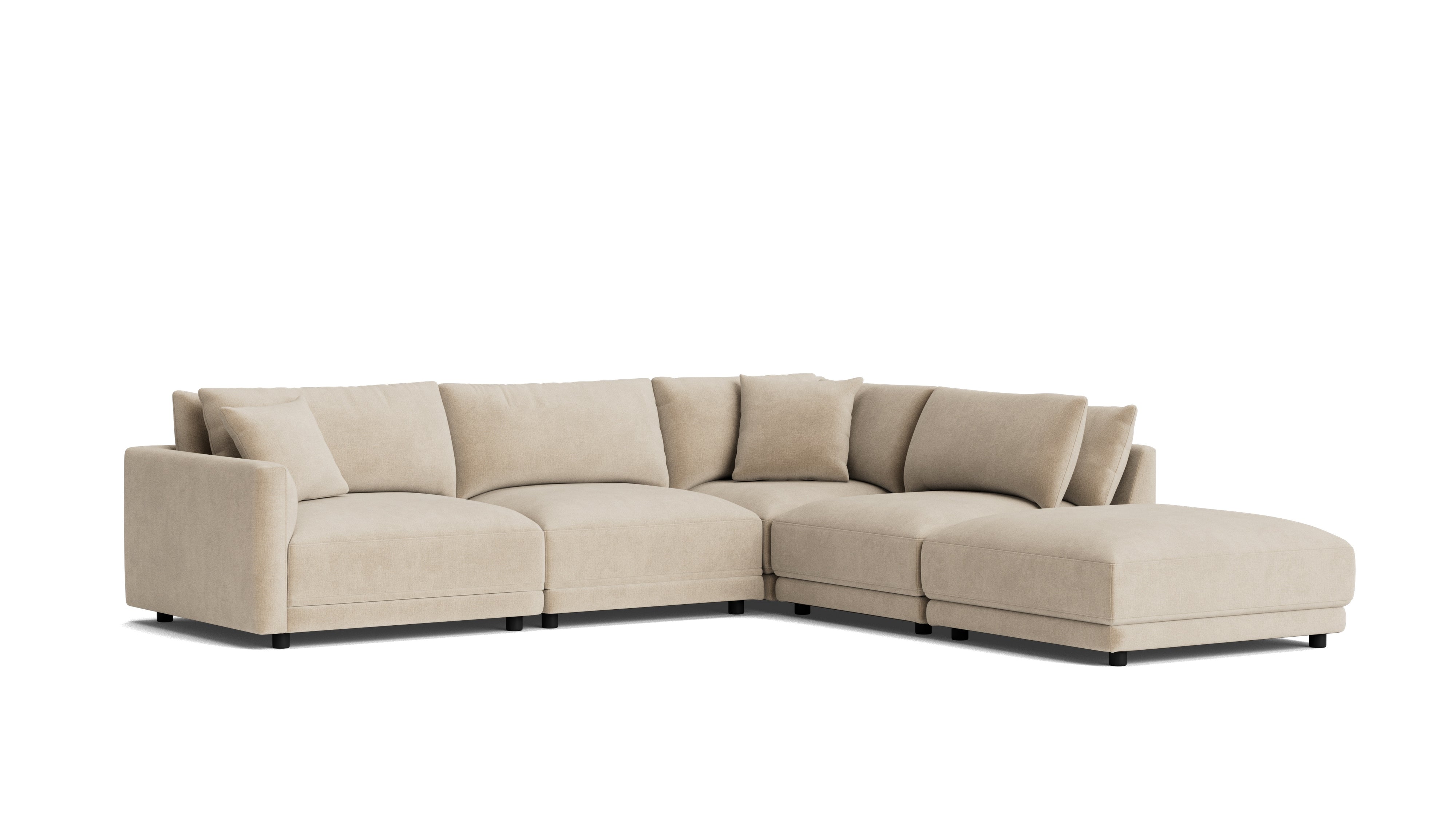 Soft Spot 5-Piece Modular Sectional Right, Cashew