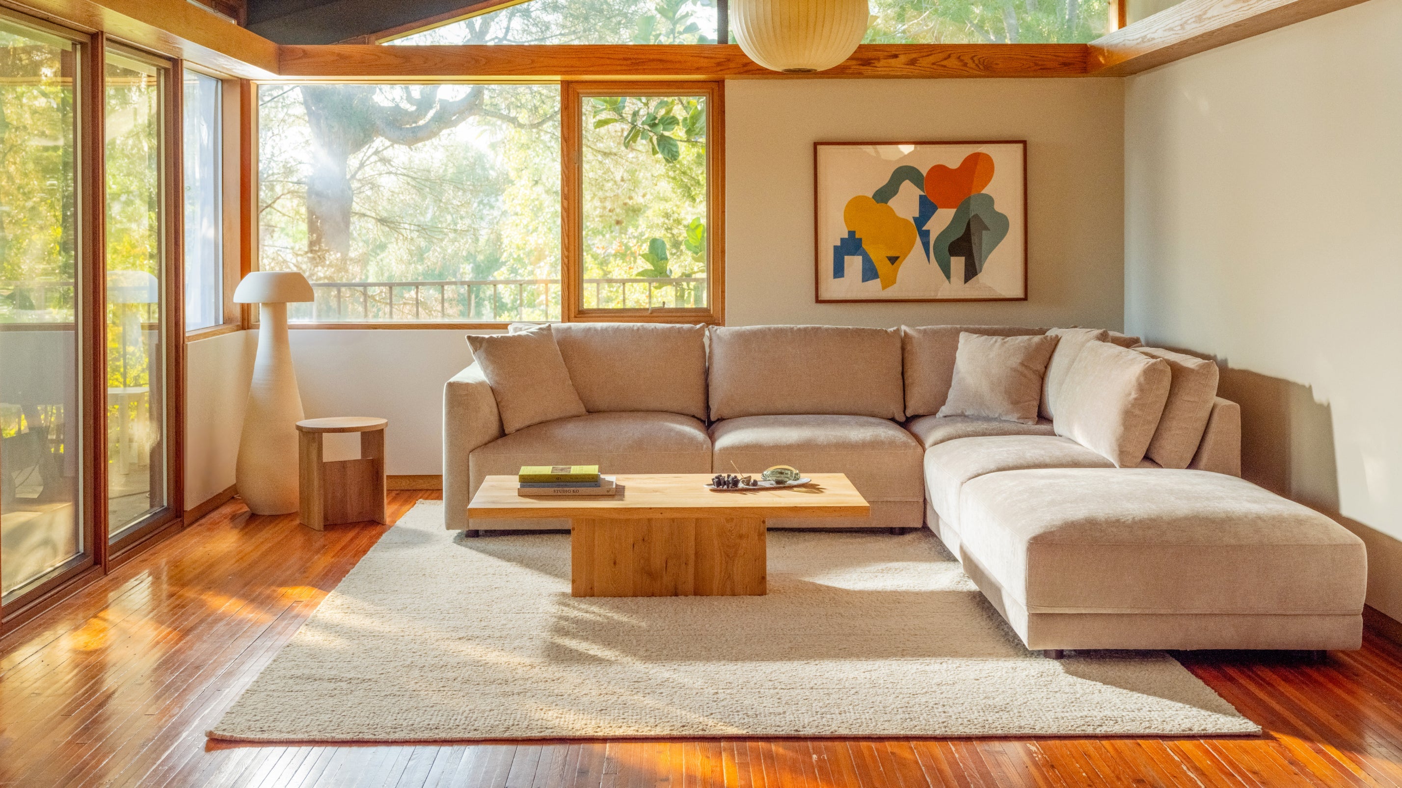 Soft Spot 5-Piece Modular Sectional Right, Cashew