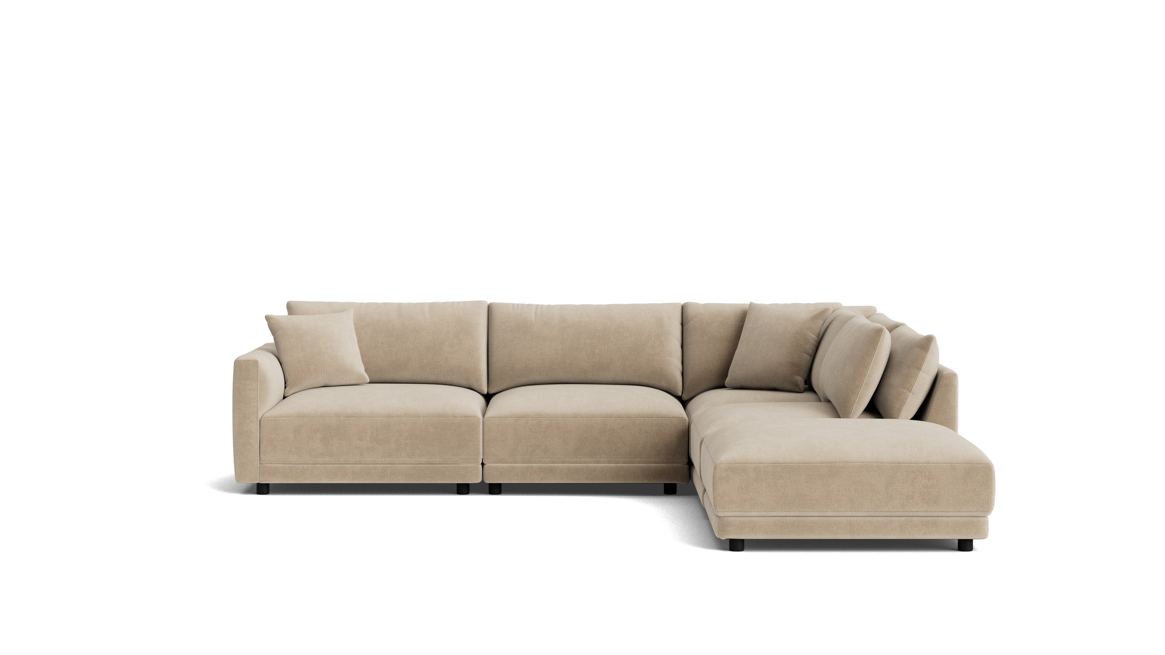 Soft Spot 5-Piece Modular Sectional Right, Cashew