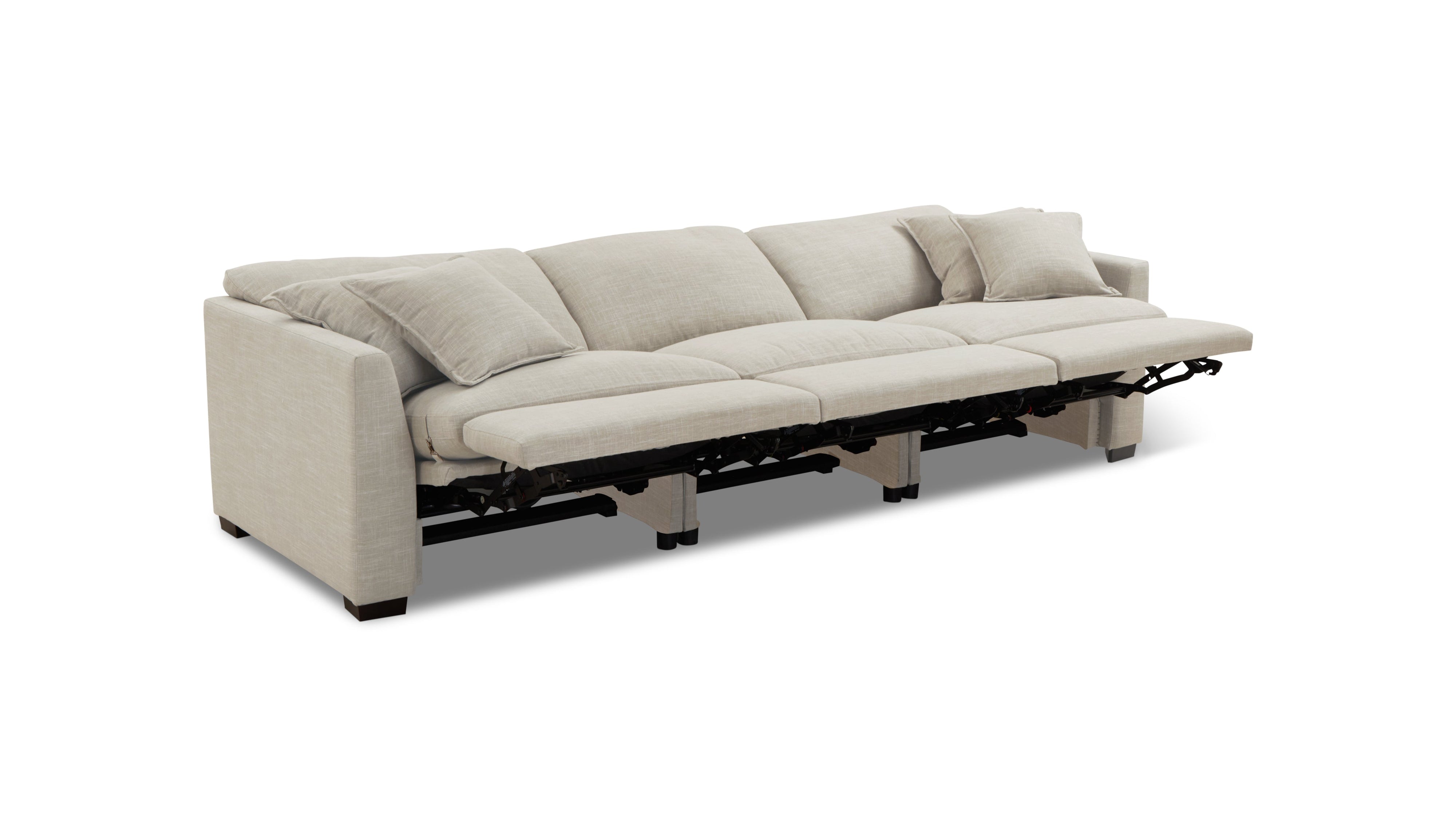Lift Off Power Recliner 3-Piece Modular Sofa, Light Pebble