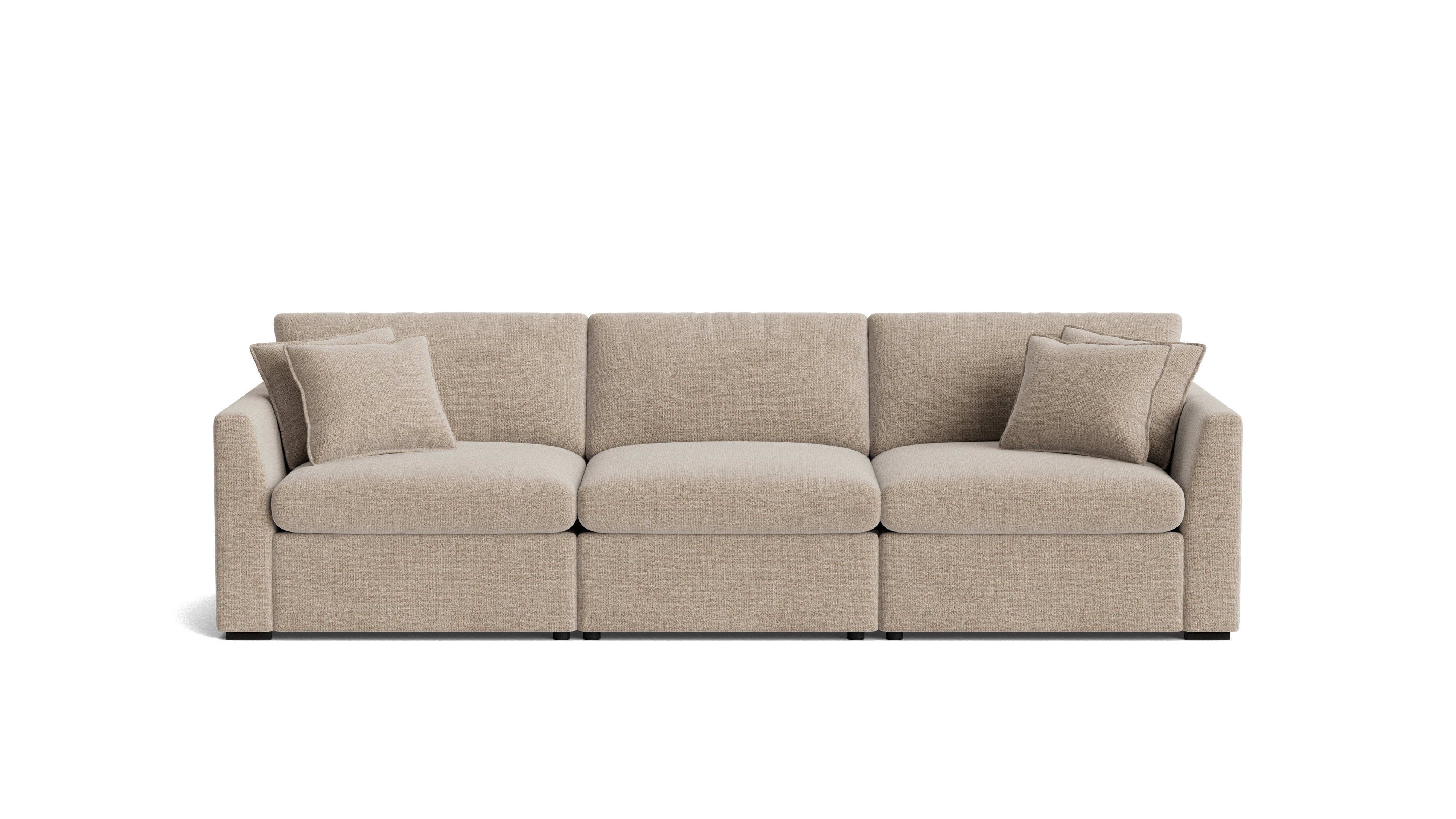 Lift Off Power Recliner 3-Piece Modular Sofa, Champagne