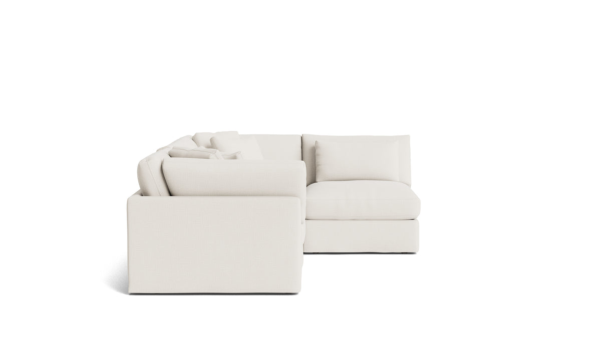 Get Together™ 4-Piece Modular Sectional Armless, Large, Cream Linen