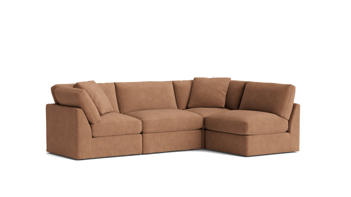 Get Together™ 4-Piece Modular Sectional Armless, Standard, Spice