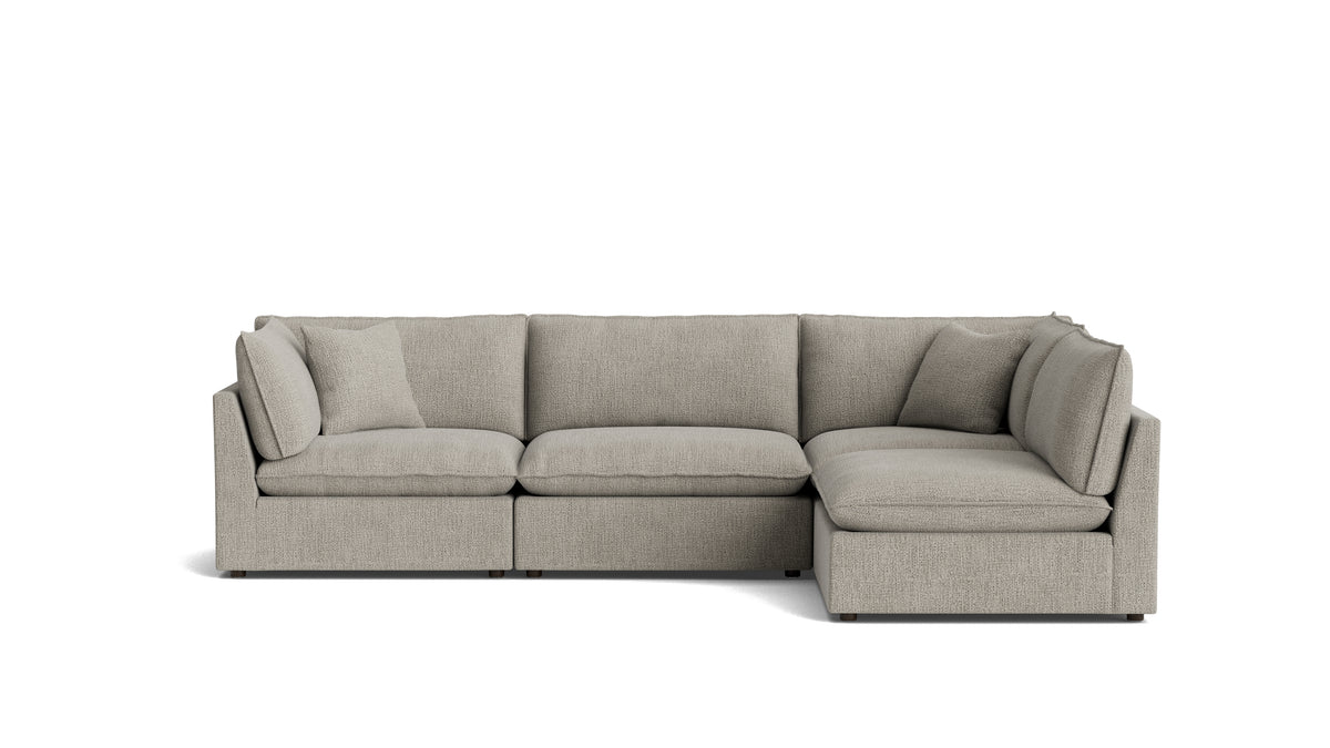 Chill Time 4-Piece Modular Sectional Armless, Oatmeal