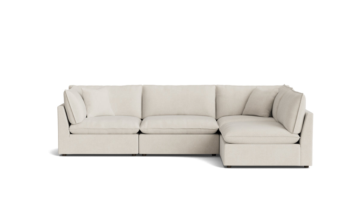 Chill Time 4-Piece Modular Sectional Armless, Birch