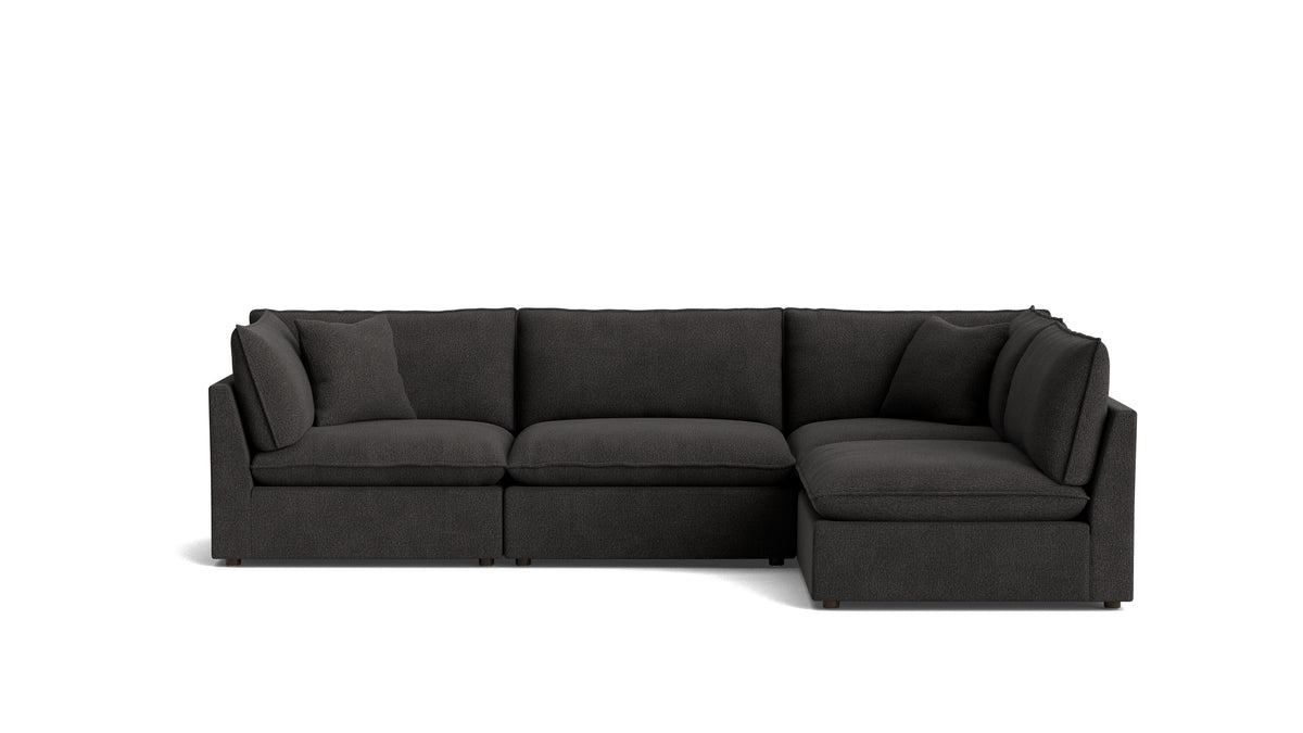 Chill Time 4-Piece Modular Sectional Armless, Dark Shadow