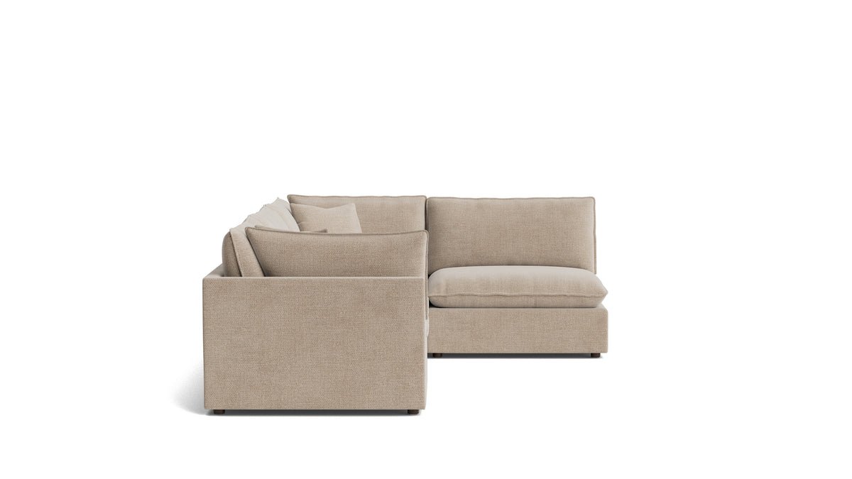 Chill Time 4-Piece Modular Sectional Armless, Champagne — alternate view