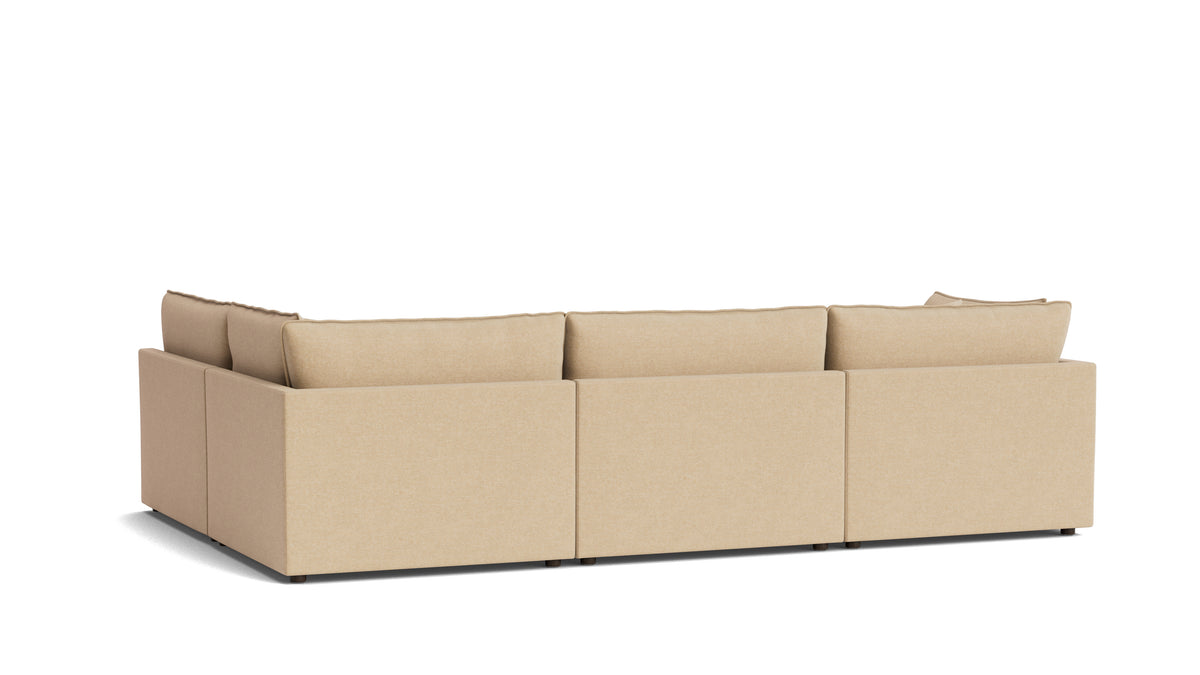 Chill Time 4-Piece Modular Sectional Armless, Hazelnut — alternate view