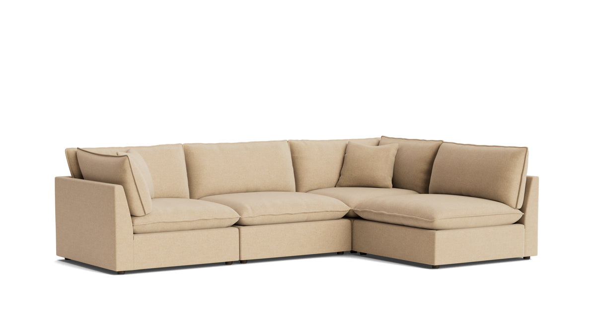 Chill Time 4-Piece Modular Sectional Armless, Hazelnut — alternate view