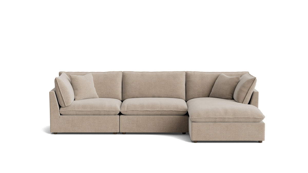 Chill Time 3-Piece Modular Sectional Right, Champagne