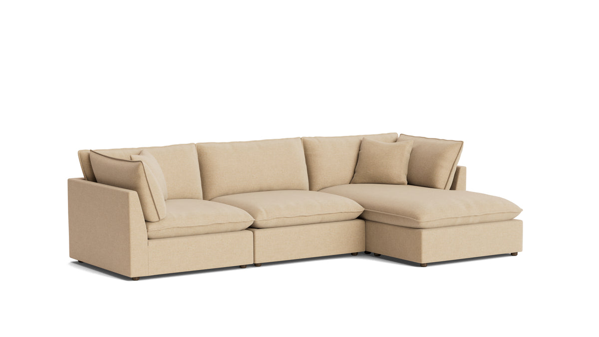 Chill Time 3-Piece Modular Sectional Right, Hazelnut
