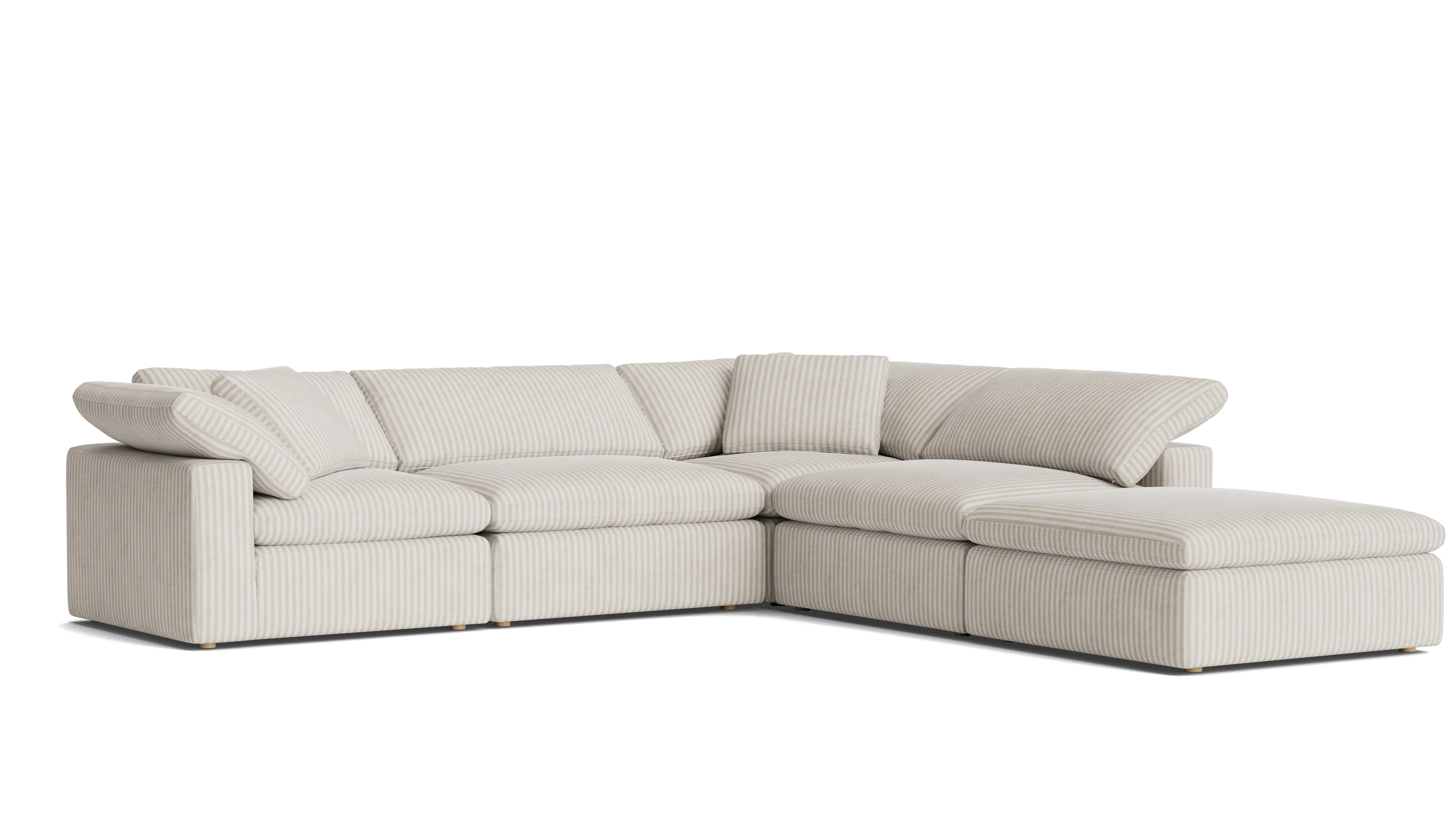 Movie Night™ 5-Piece Modular Sectional, Large, Newport Stripe