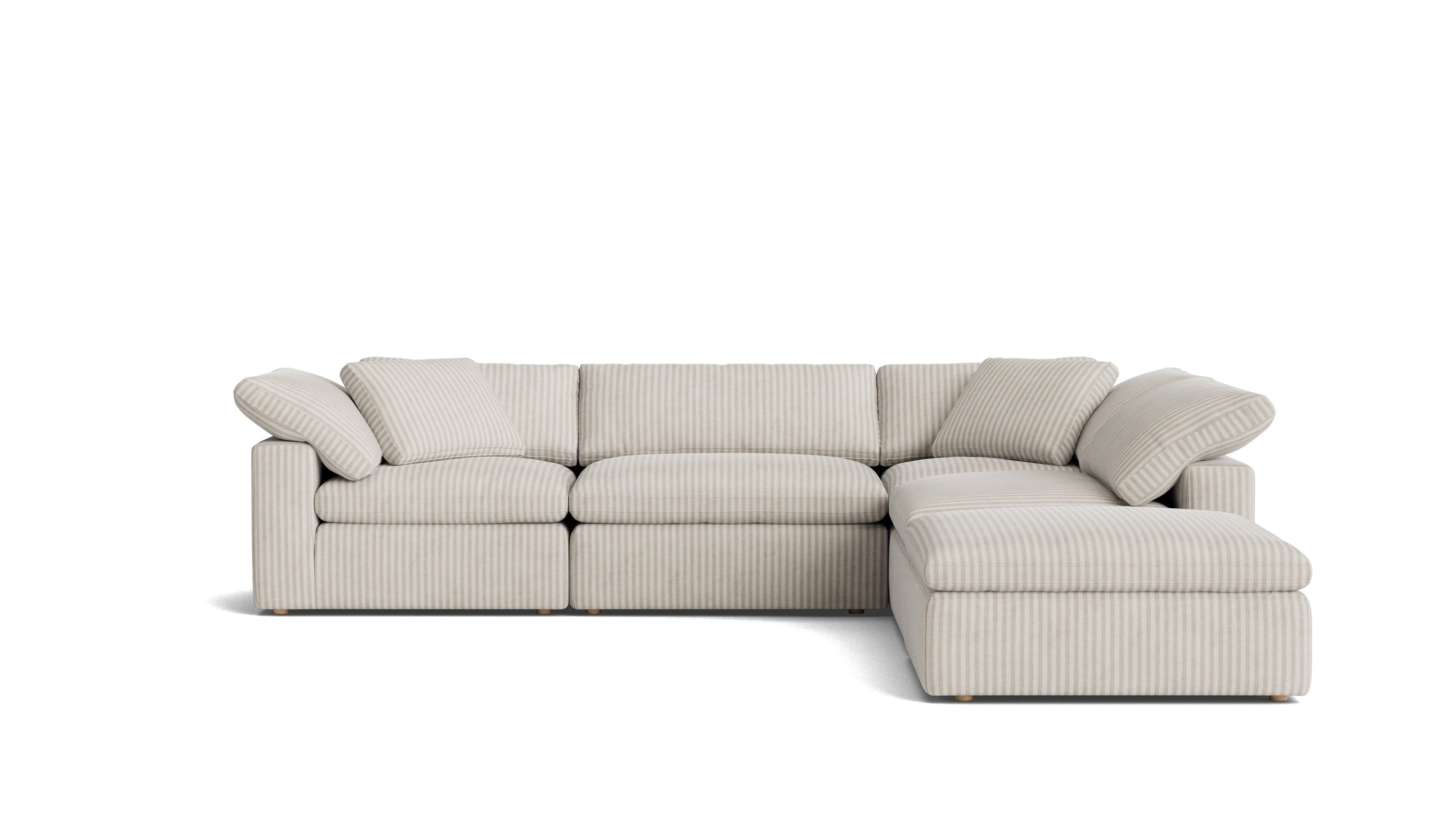 Movie Night™ 5-Piece Modular Sectional, Large, Newport Stripe