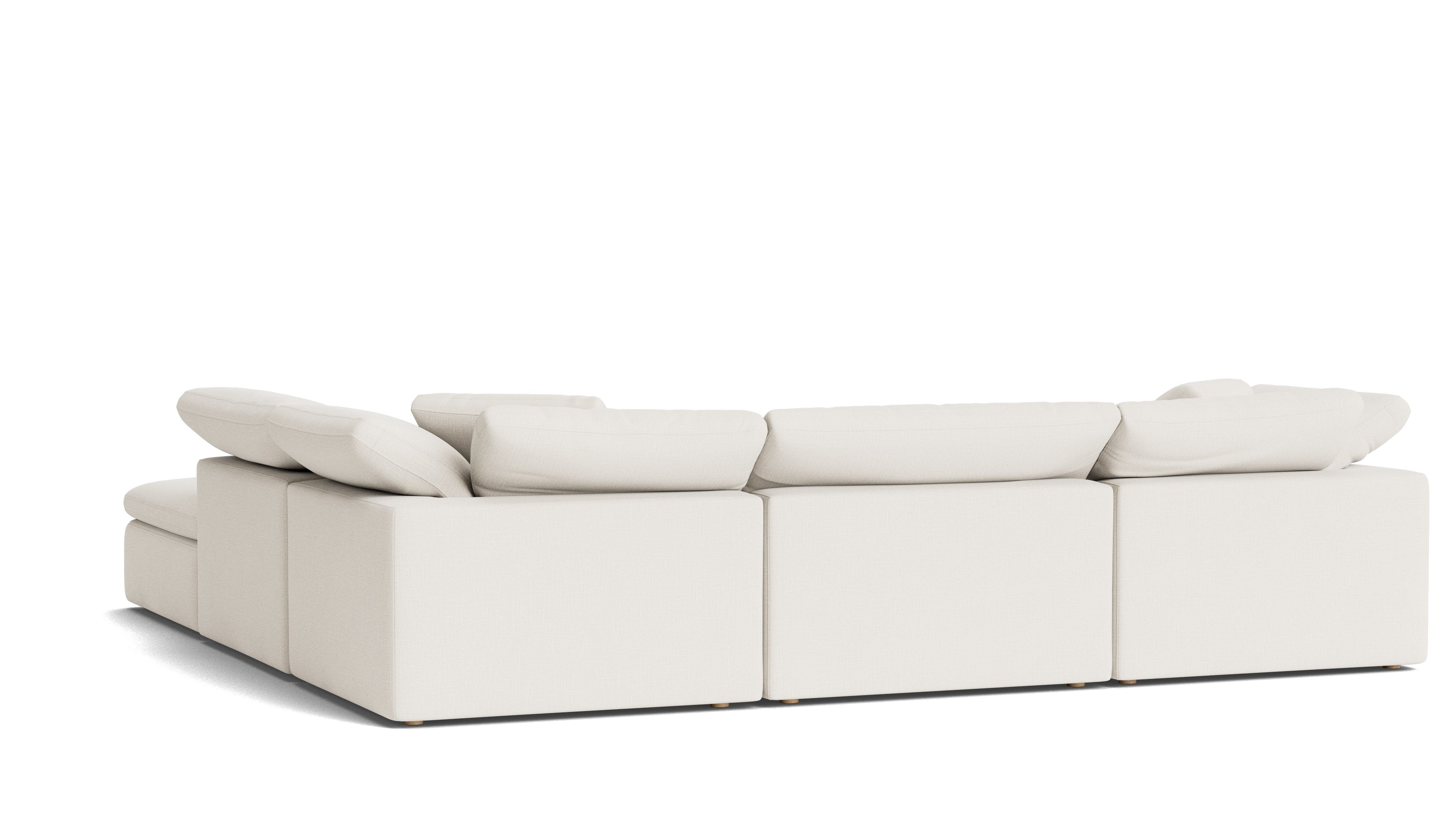 Movie Night™ 5-Piece Modular Sectional, Large, Cream Linen