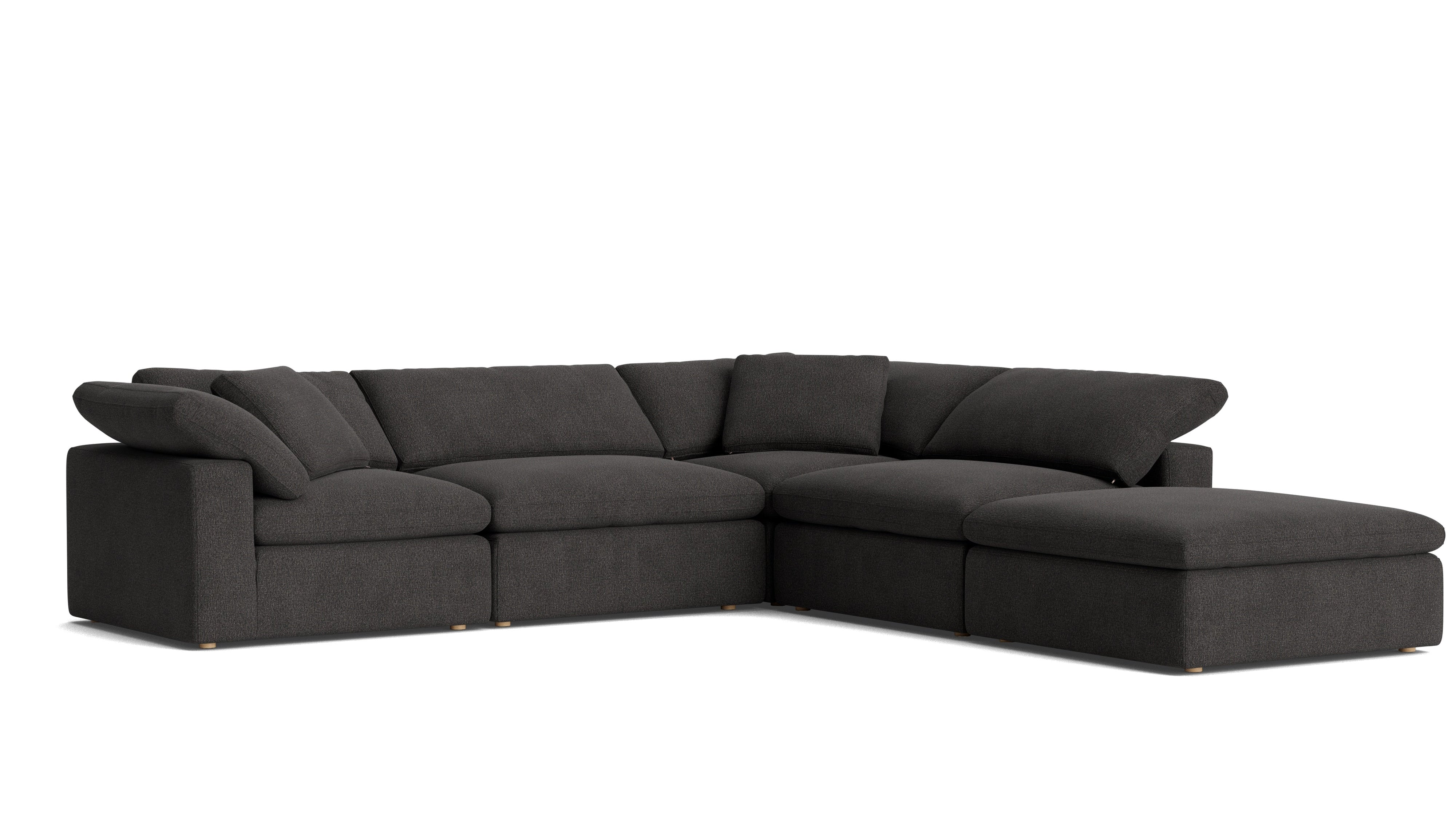 Movie Night™ 5-Piece Modular Sectional, Large, Dark Shadow