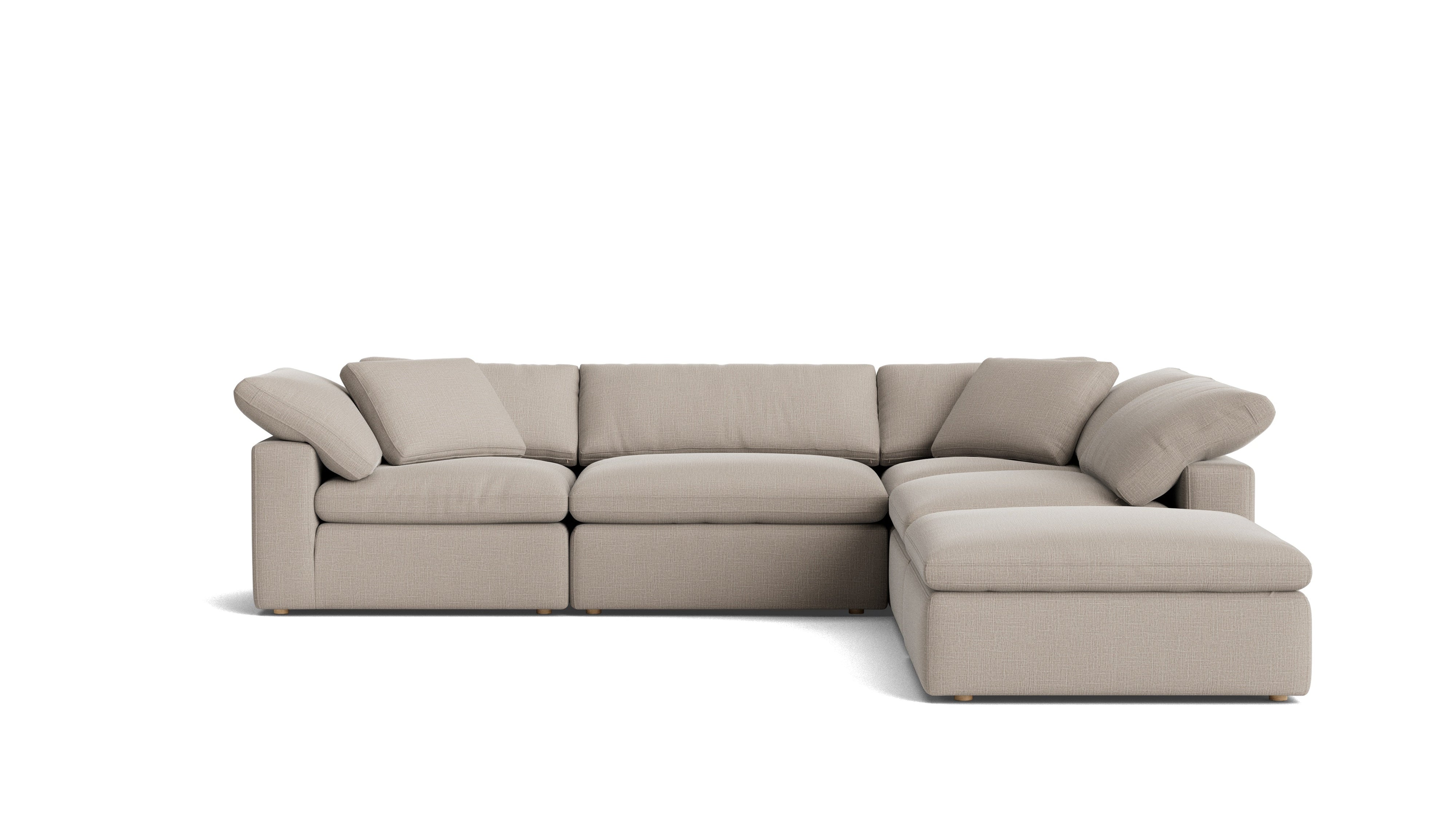 Movie Night™ 5-Piece Modular Sectional, Large, Light Pebble
