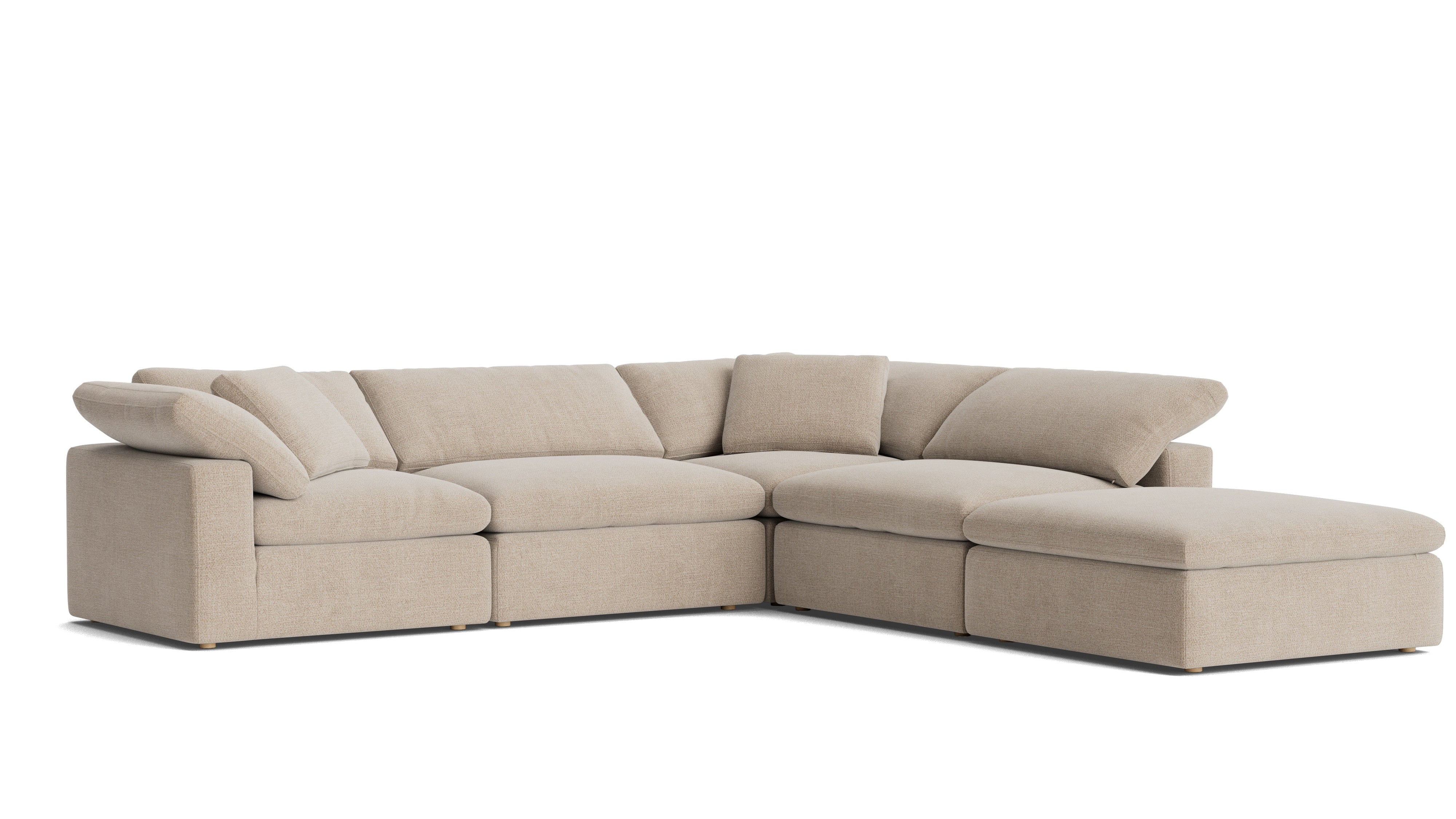 Movie Night™ 5-Piece Modular Sectional, Large, Champagne