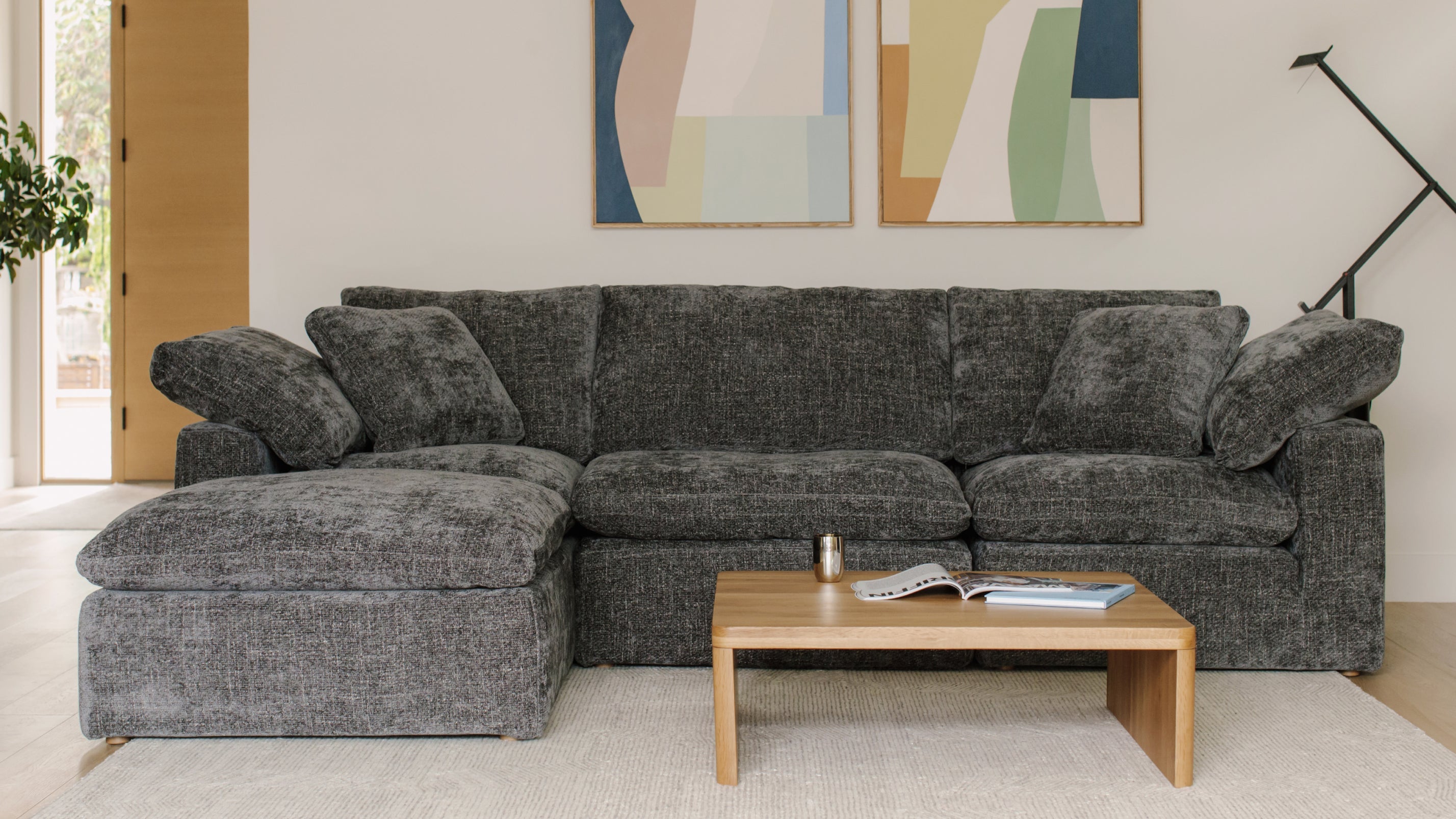 Movie Night™ 4-Piece Modular Sectional, Large, Truffle