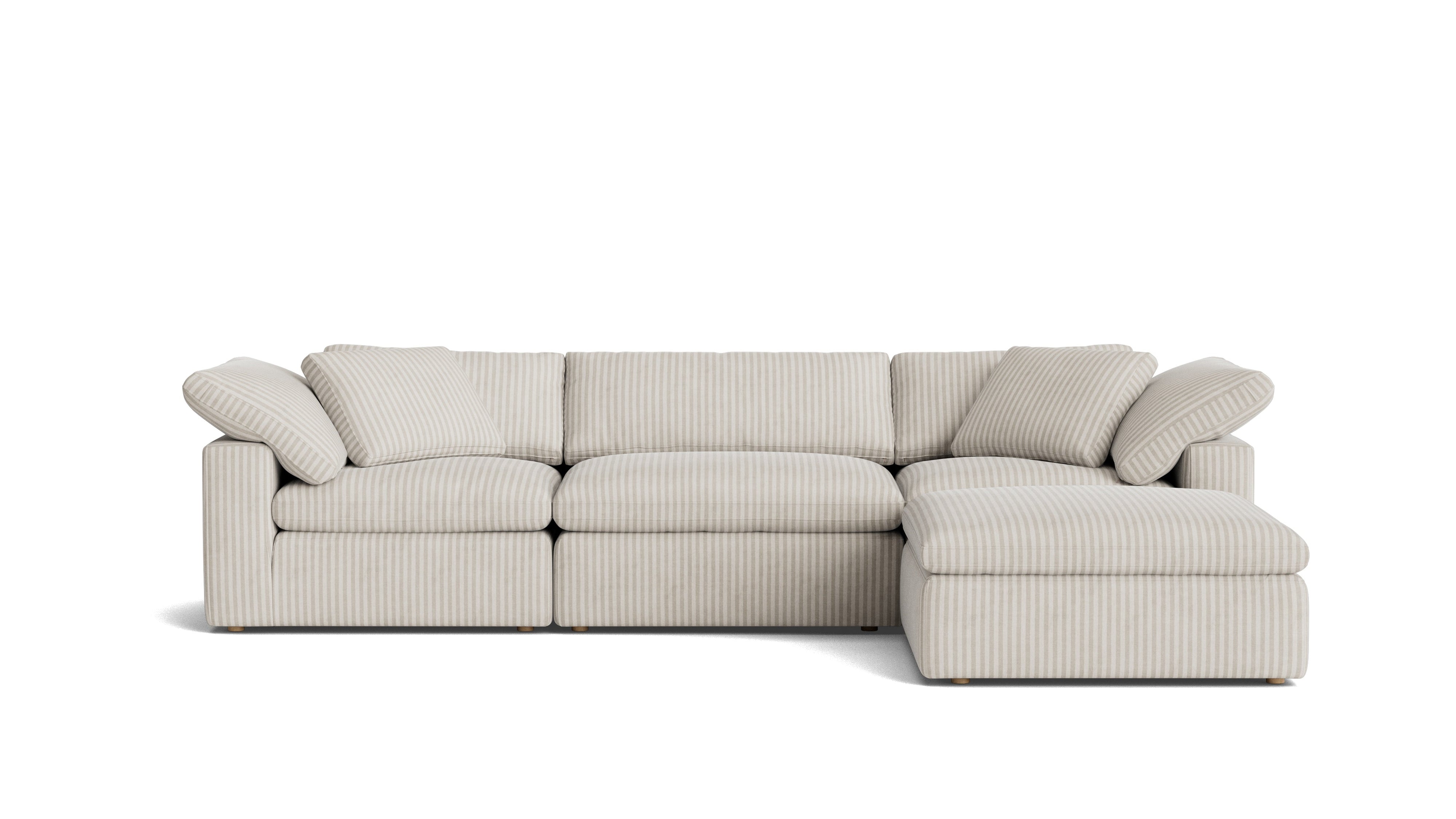 Movie Night™ 4-Piece Modular Sectional, Large, Newport Stripe
