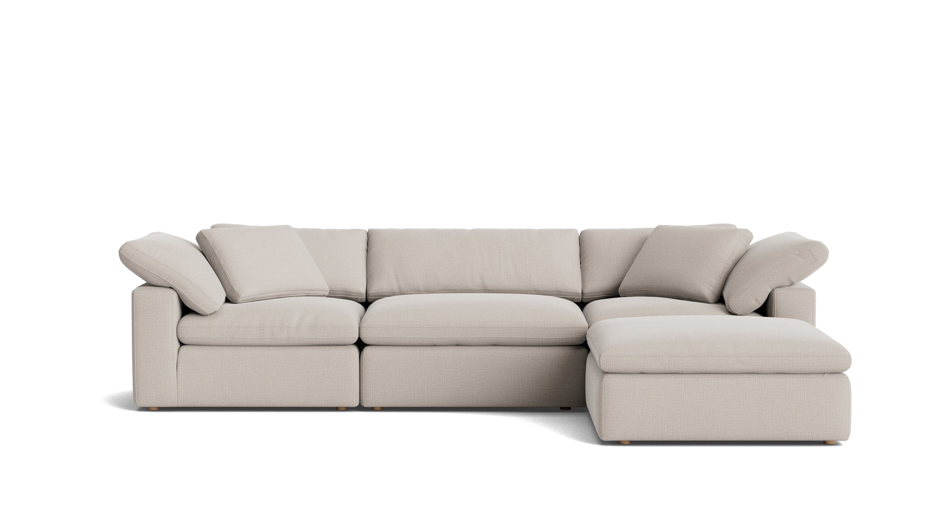 Movie Night™ 4-Piece Modular Sectional, Large, Clay_image