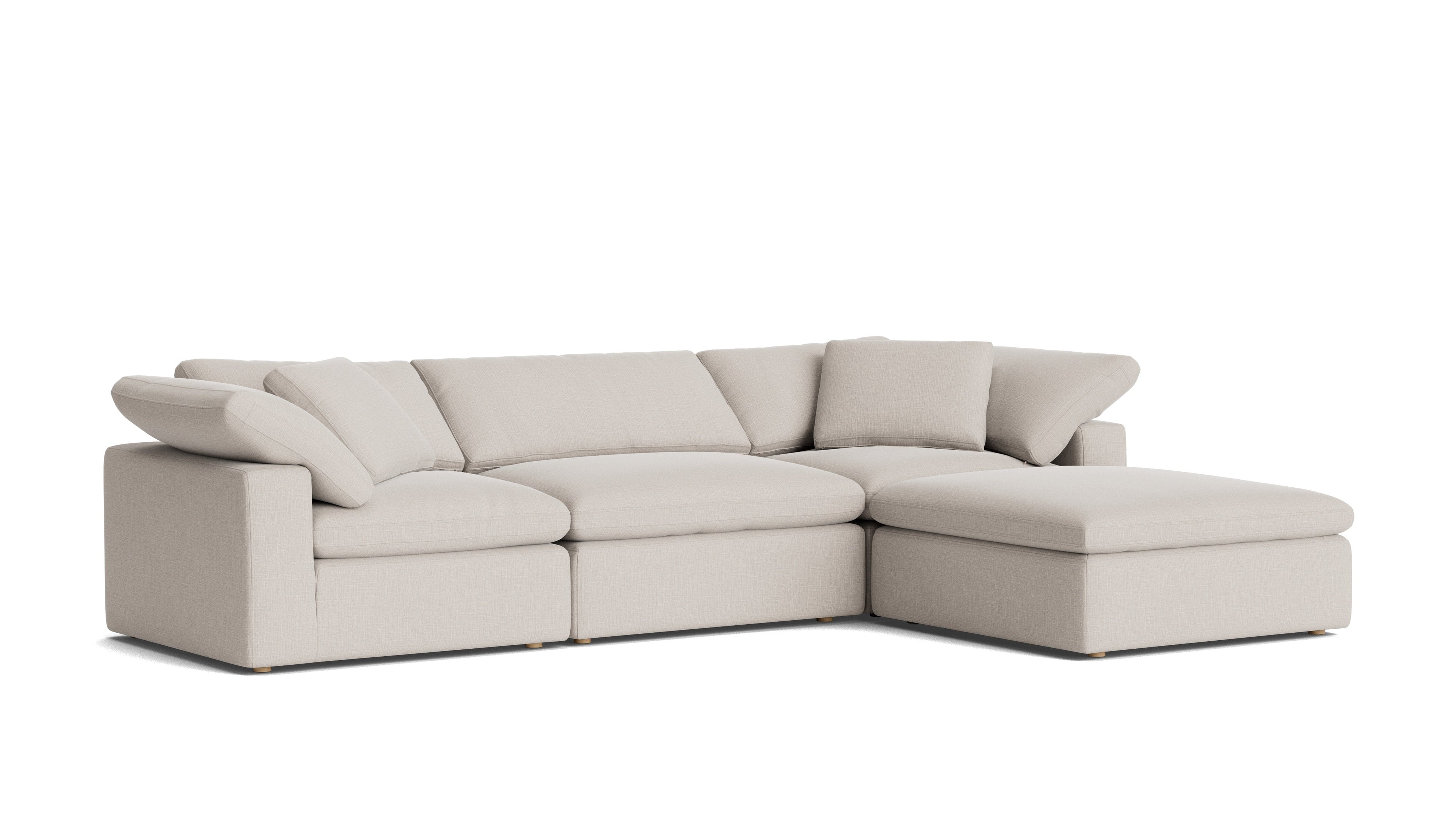 Movie Night™ 4-Piece Modular Sectional, Large, Clay