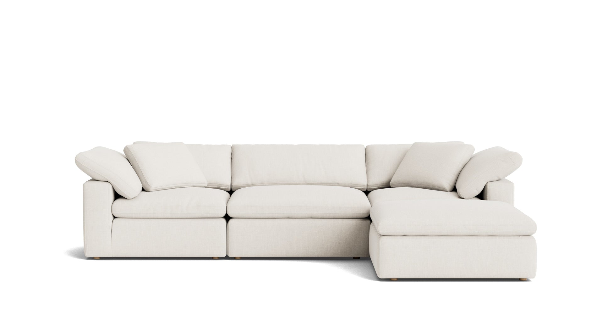 Movie Night™ 4-Piece Modular Sectional, Large, Cream Linen_image