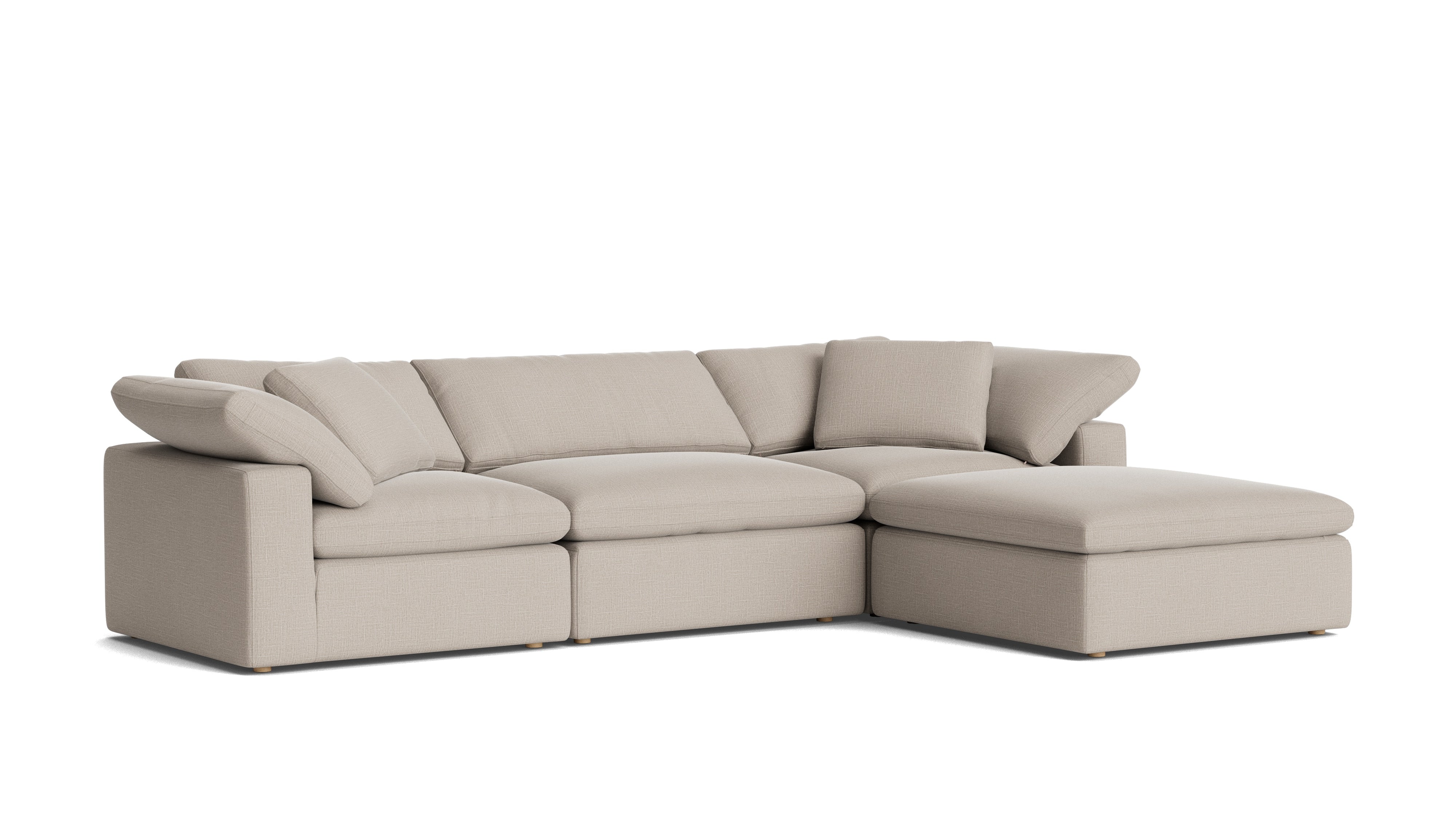 Movie Night™ 4 - Piece Modular Sectional, Large, Light Pebble - Sundays CompanySEC-YJ-902-029