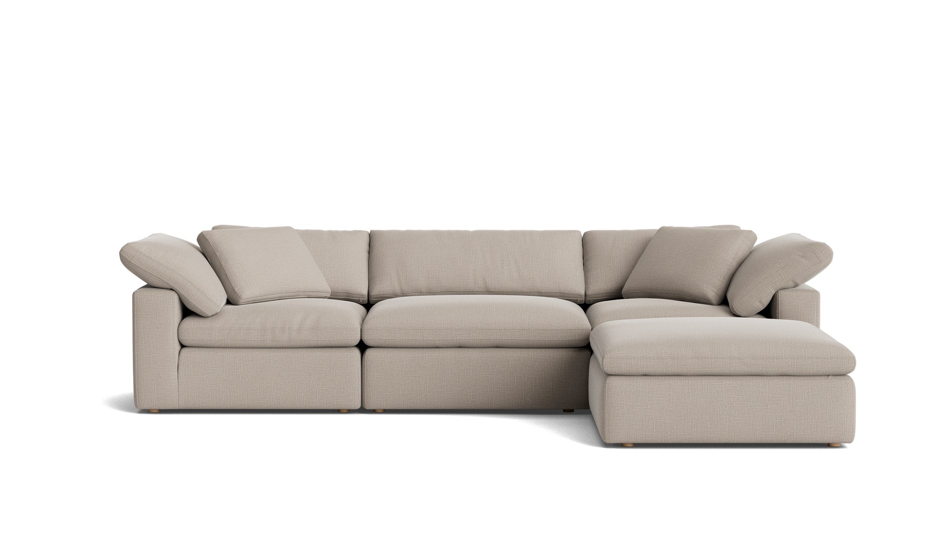Movie Night™ 4-Piece Modular Sectional, Large, Light Pebble_image