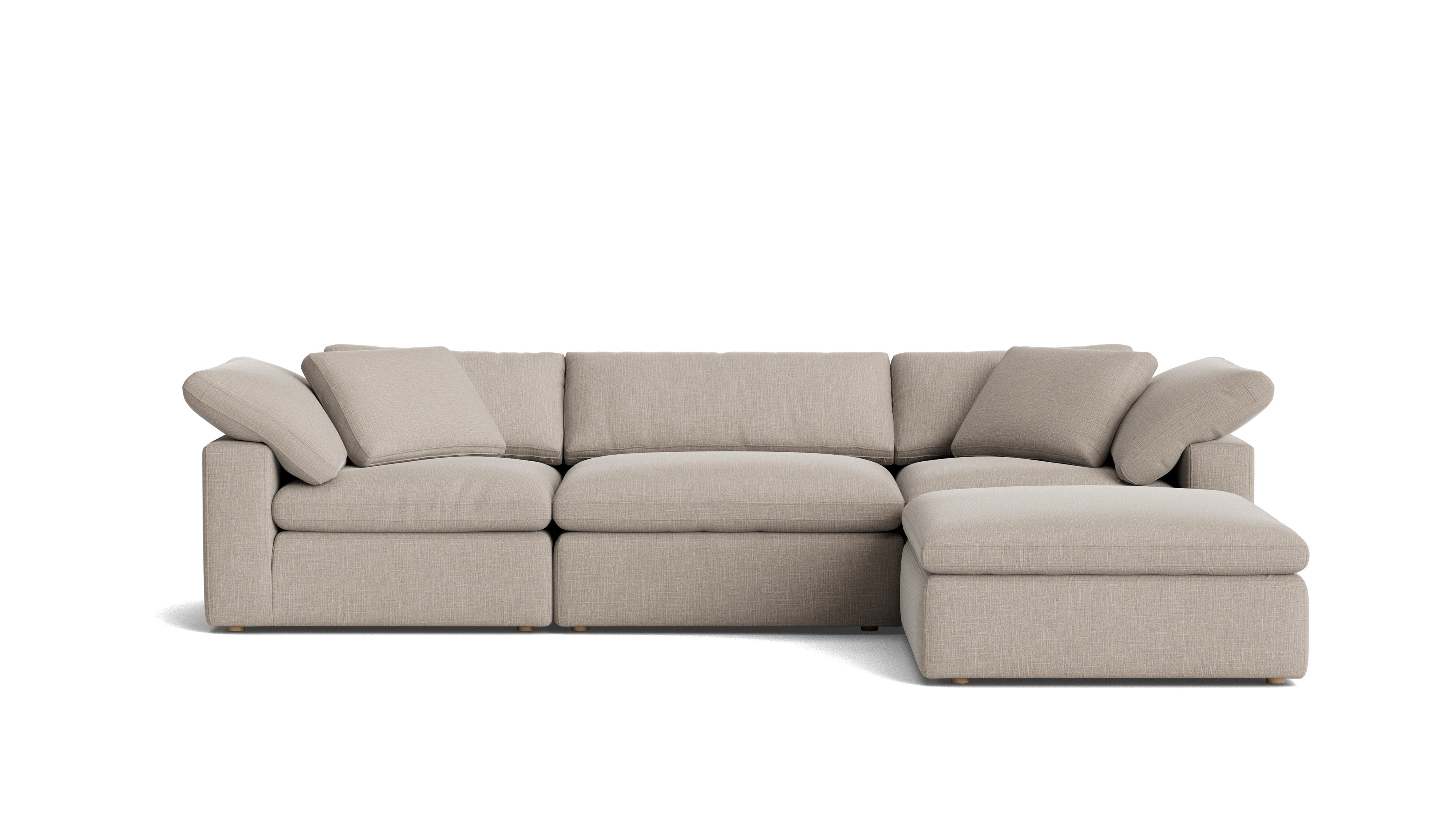 Movie Night™ 4-Piece Modular Sectional, Large, Light Pebble - Image 2