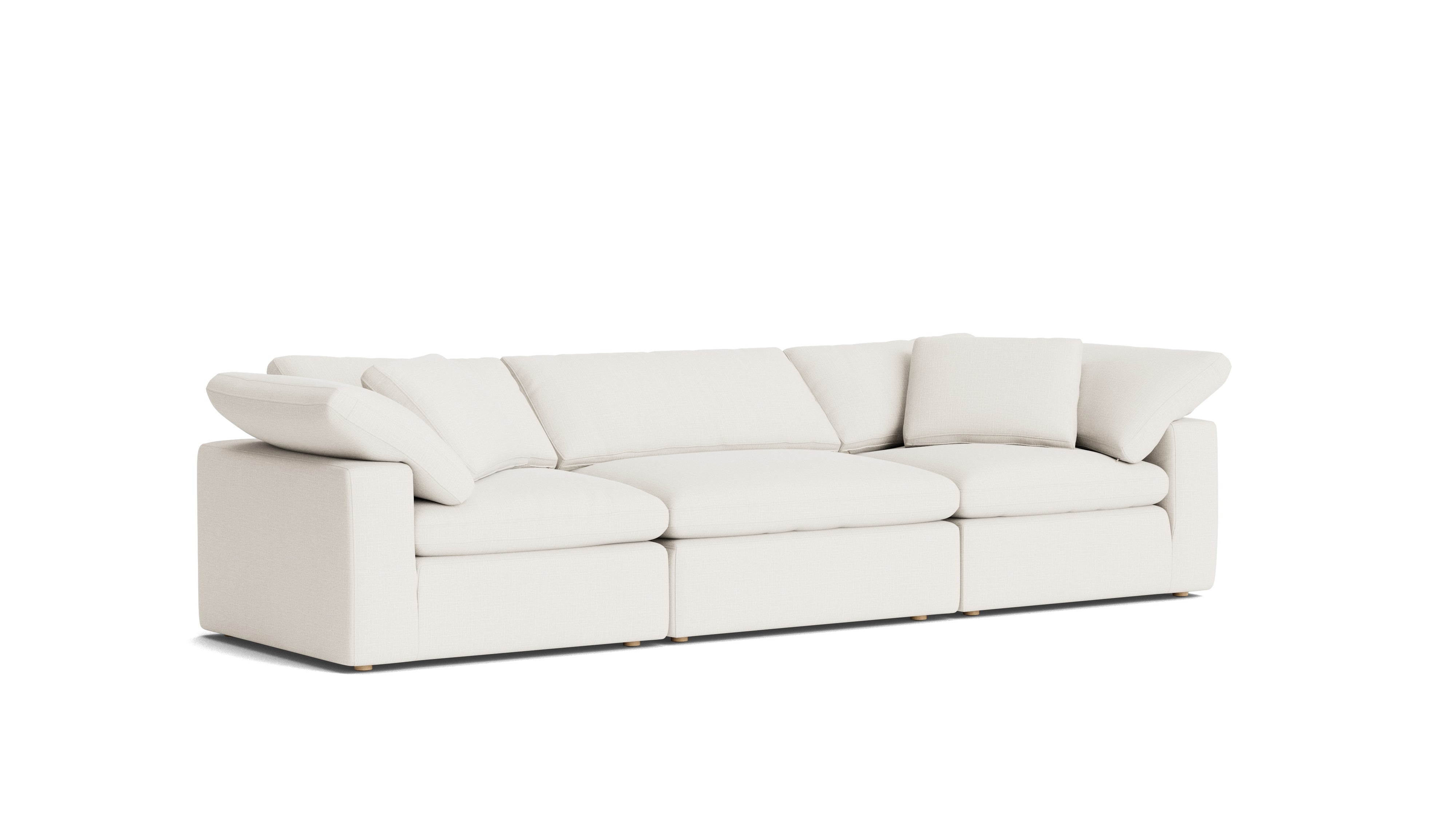 Movie Night™ 3 - Piece Modular Sofa, Large, Cream Linen - Sundays CompanySEC-YJ-903-018