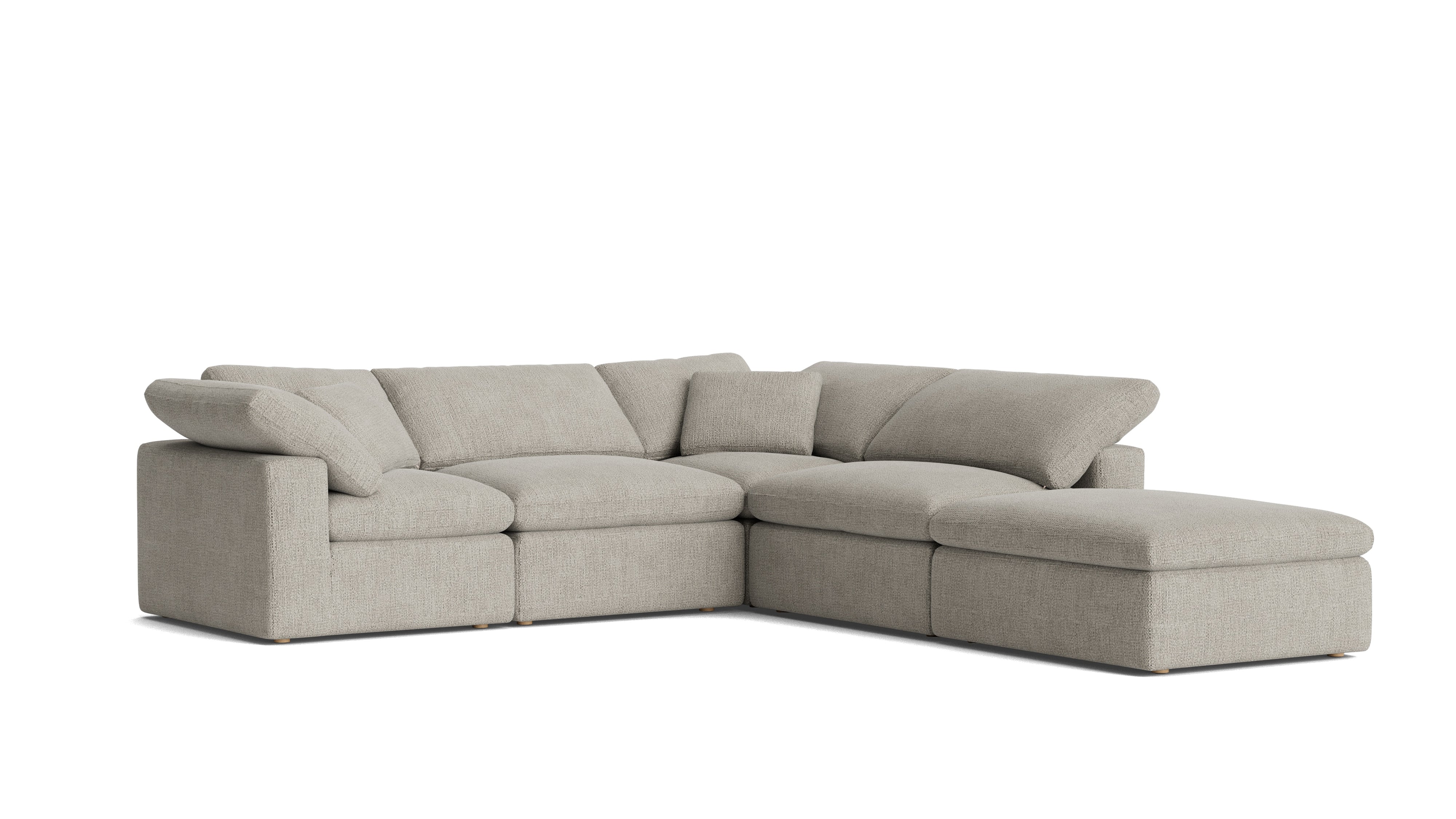 Movie Night™ 5 - Piece Modular Sectional, Standard, Oatmeal - Sundays CompanySEC-YJ-909-007