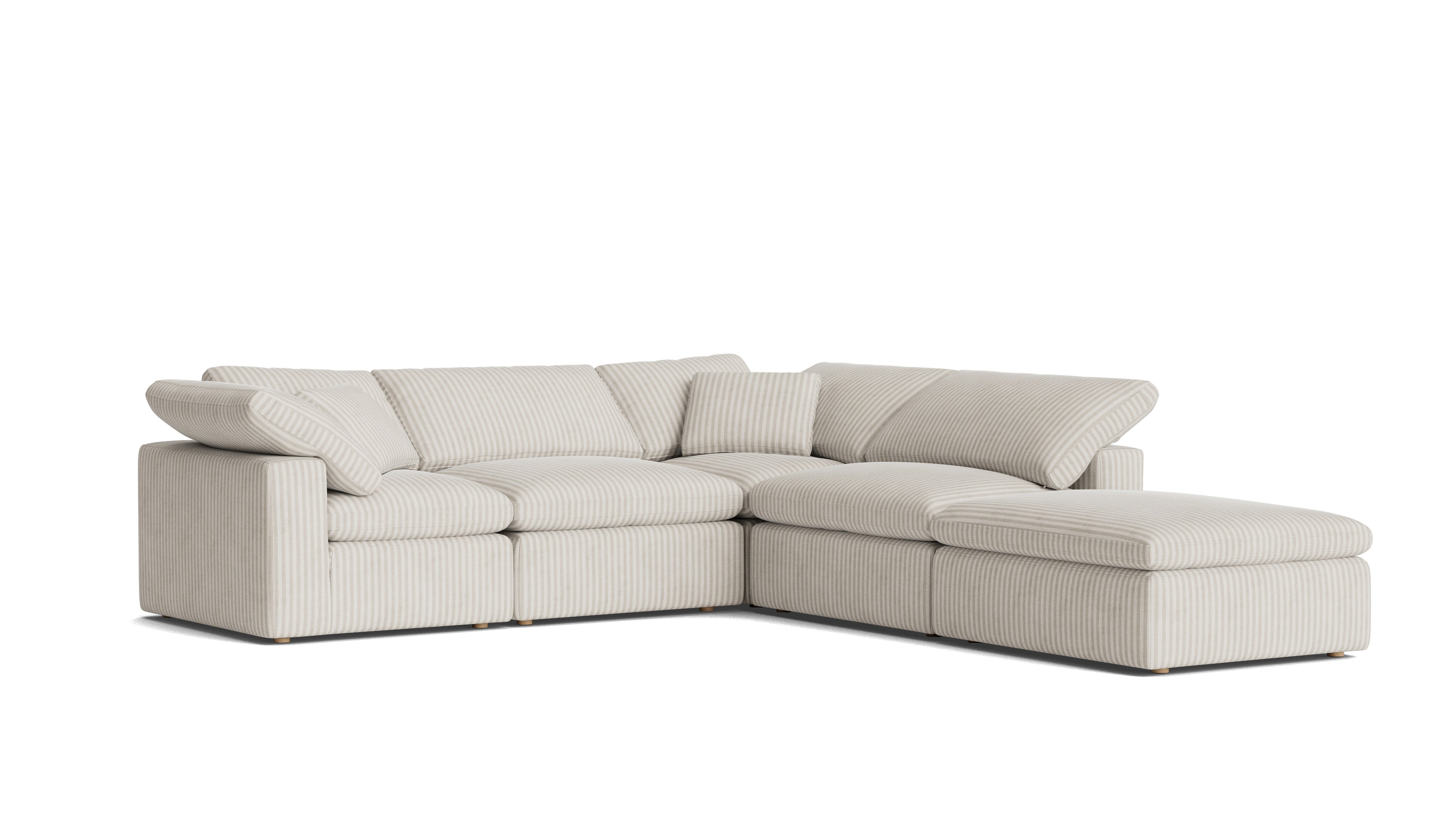 Movie Night™ 5 - Piece Modular Sectional, Standard, Newport Stripe - Sundays CompanySEC-YJ-909-011