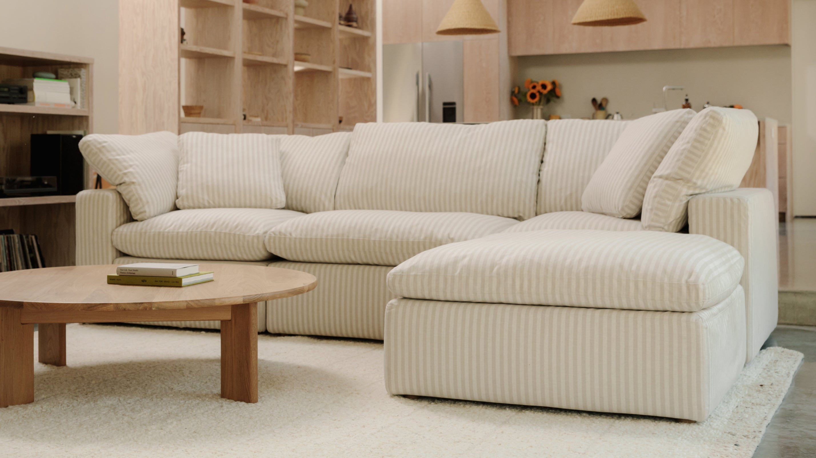 Movie Night™ 5-Piece Modular Sectional, Standard, Newport Stripe