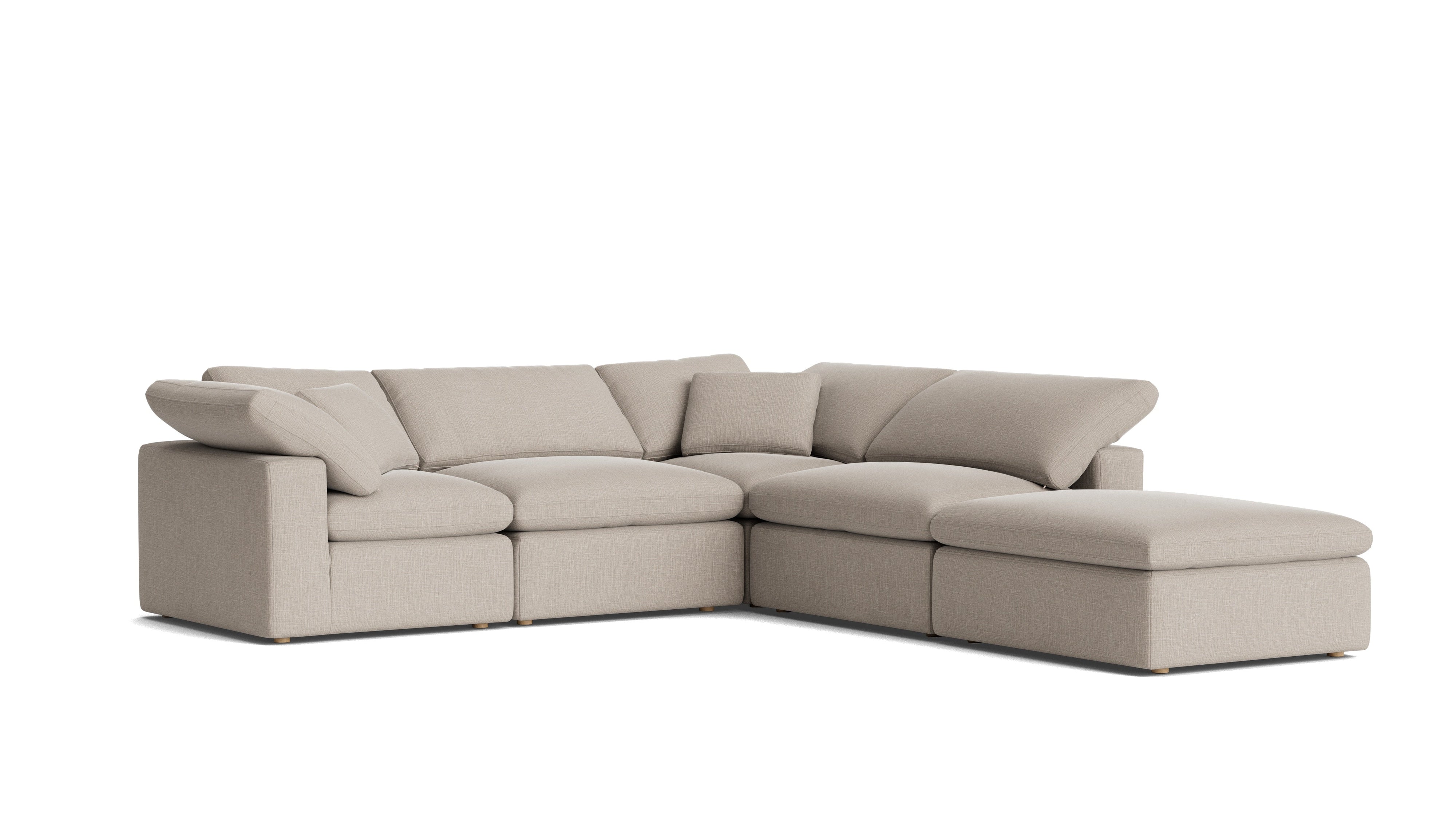 Movie Night™ 5-Piece Modular Sectional, Standard, Light Pebble