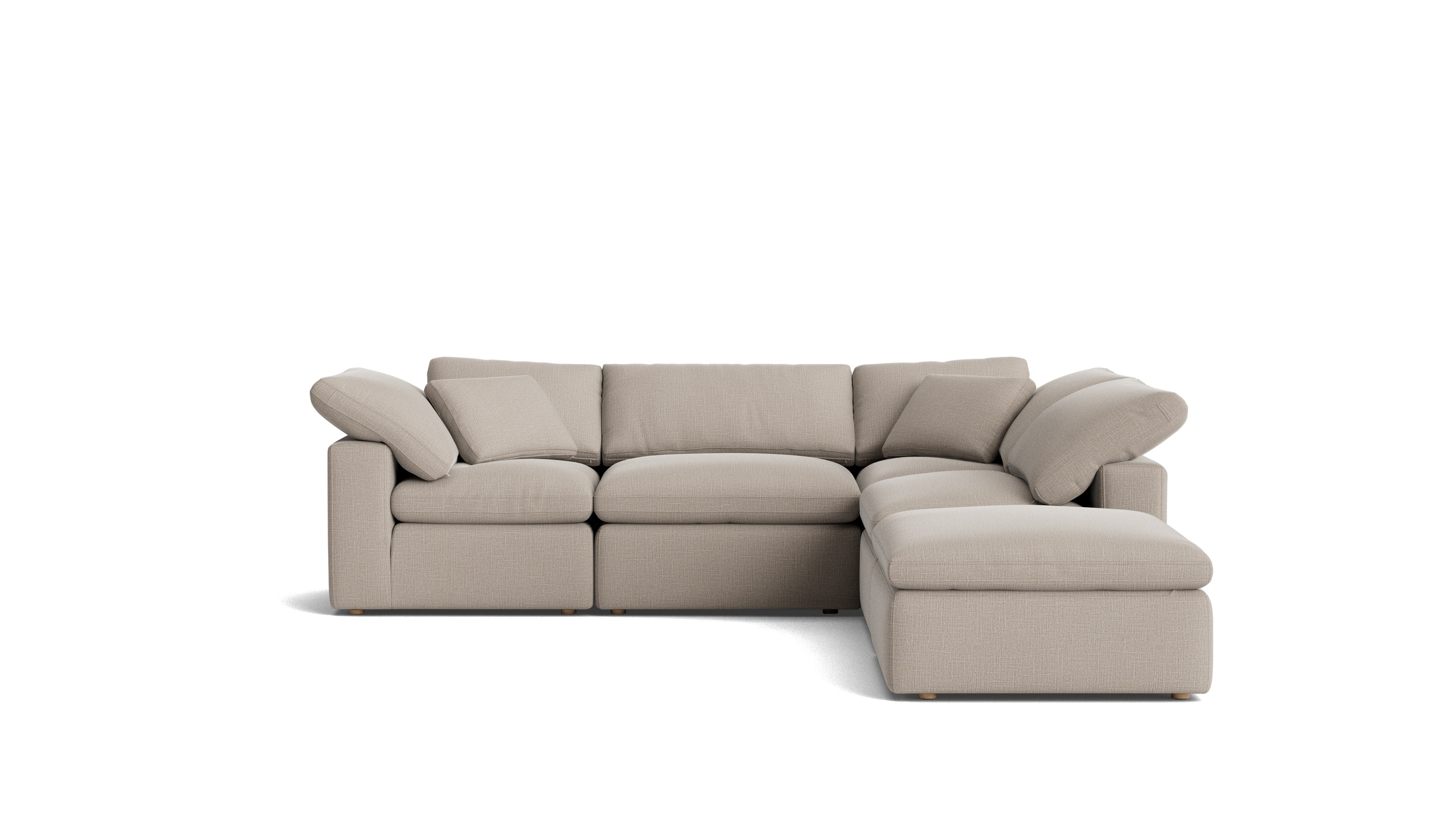 Movie Night™ 5 - Piece Modular Sectional, Standard, Light Pebble - Sundays CompanySEC-YJ-909-029