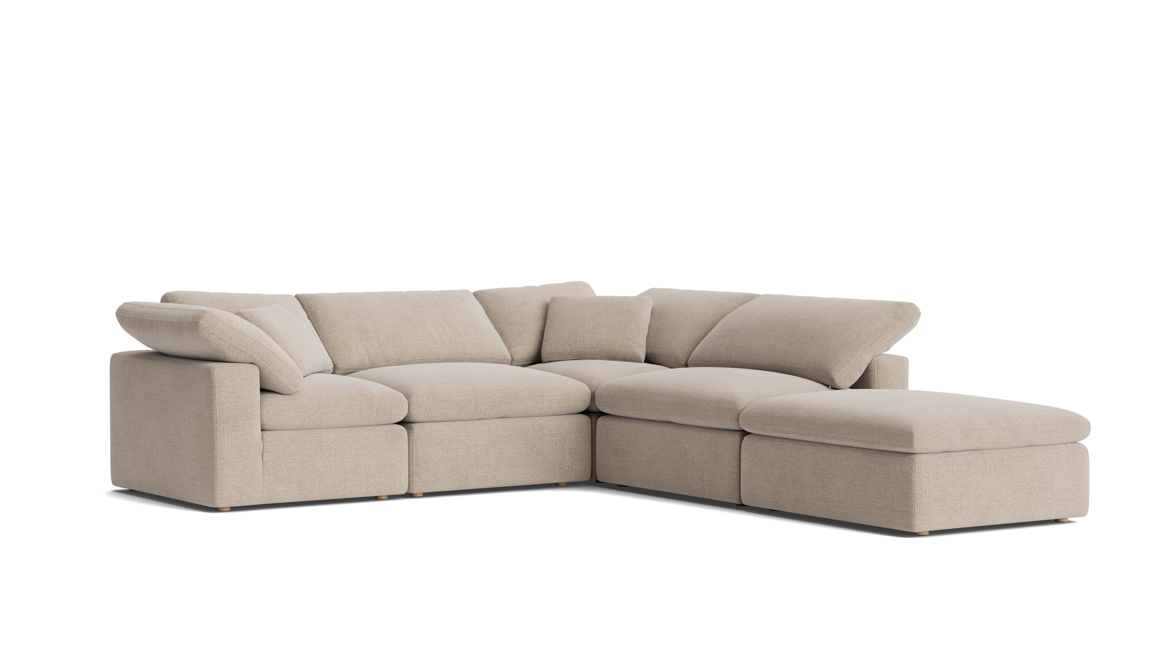 Movie Night™ 5 - Piece Modular Sectional, Standard, Champagne - Sundays CompanySEC-YJ-909-041