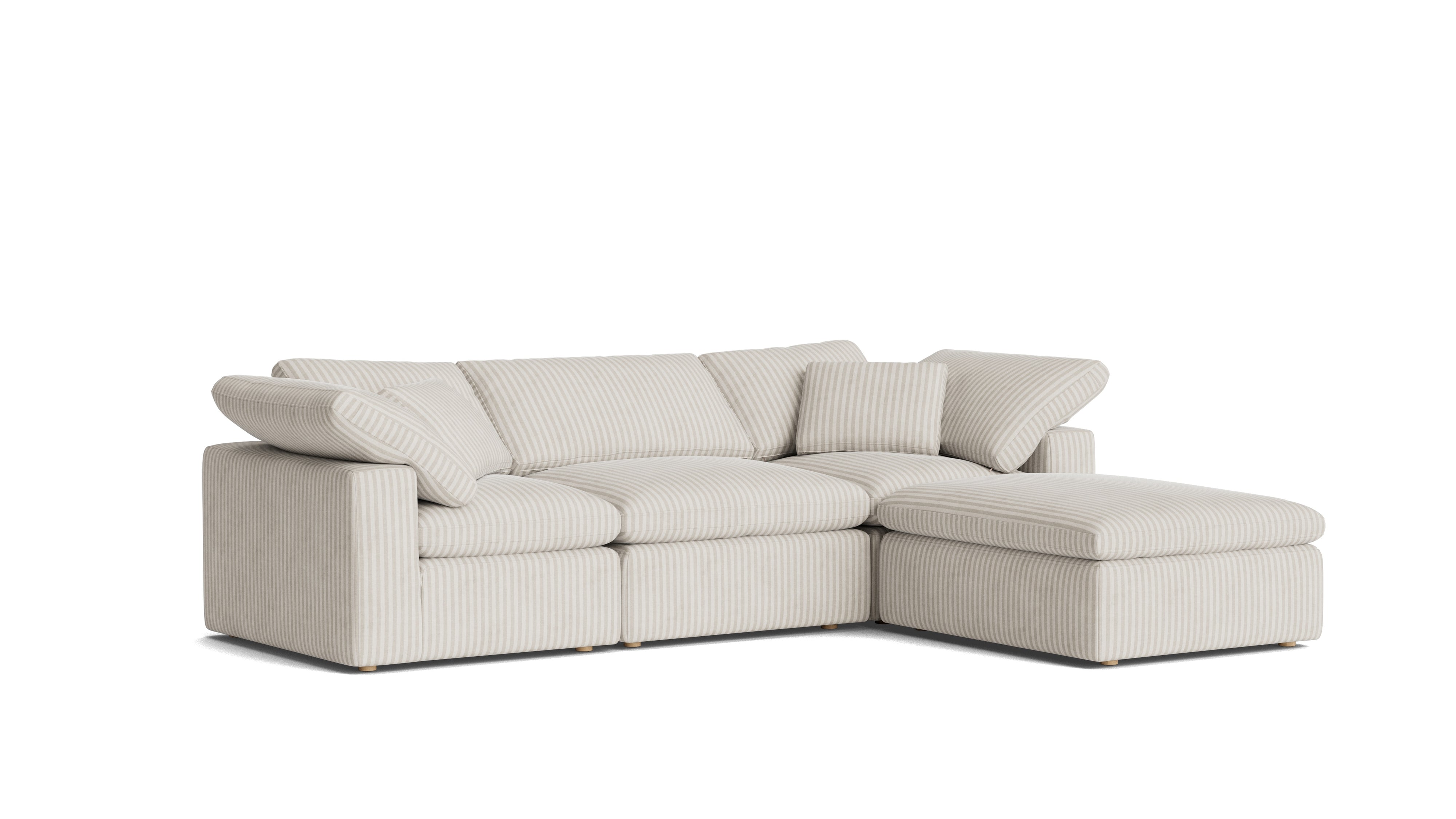 Movie Night™ 4 - Piece Modular Sectional, Standard, Newport Stripe - Sundays CompanySEC-YJ-910-011