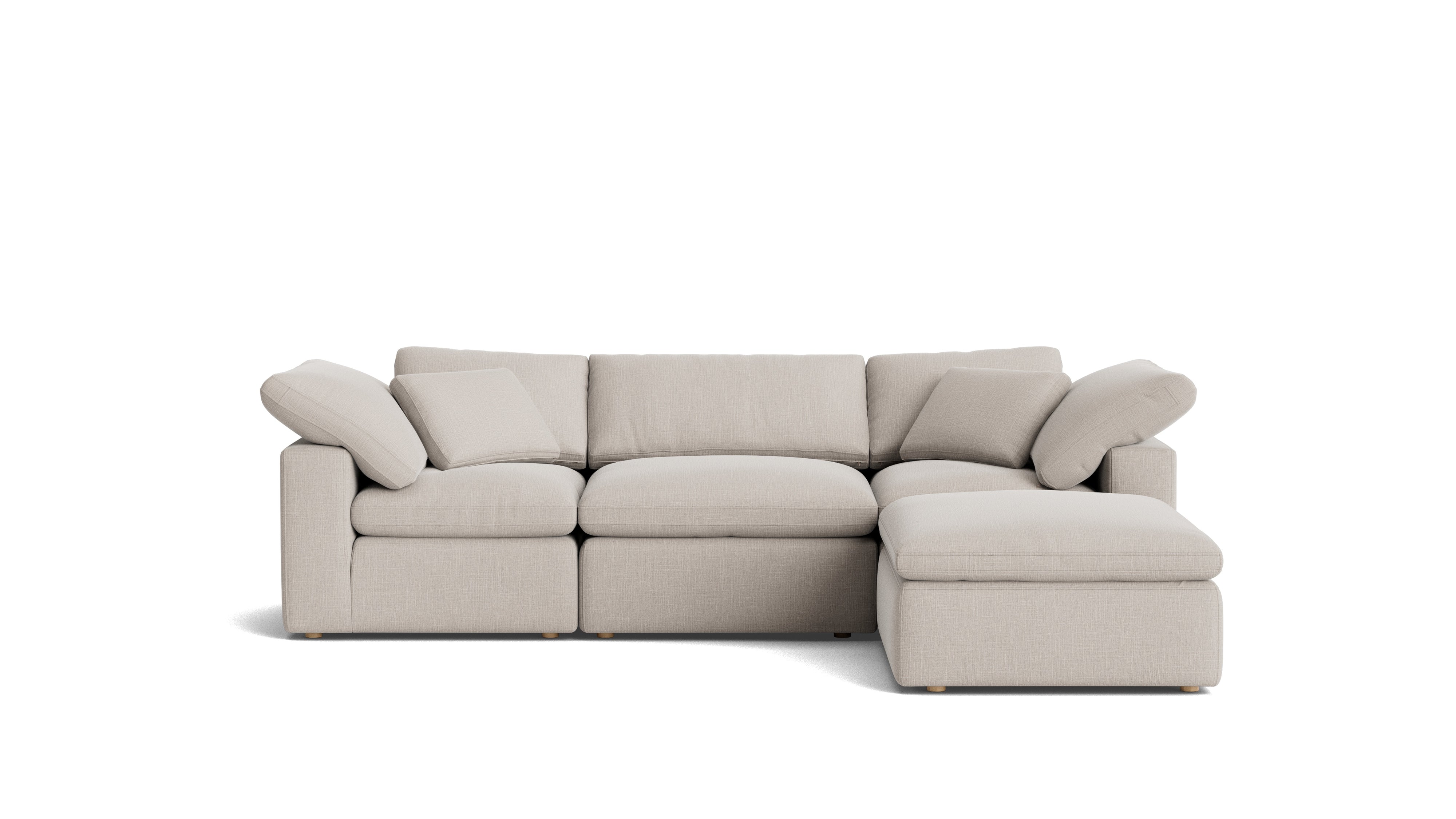 Movie Night™ 4 - Piece Modular Sectional, Standard, Clay - Sundays CompanySEC-YJ-910-015