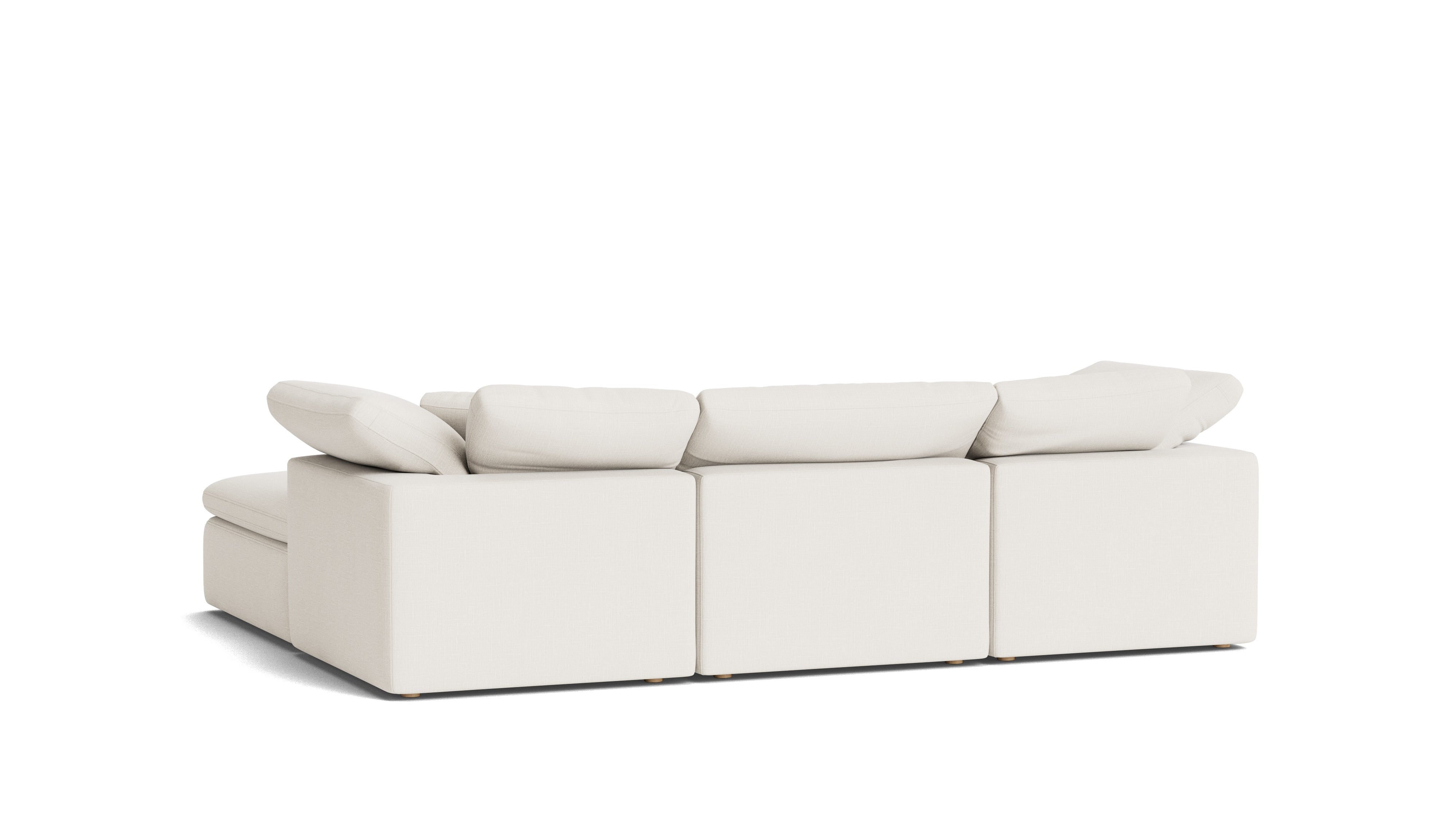 Movie Night™ 4 - Piece Modular Sectional, Standard, Cream Linen - Sundays CompanySEC-YJ-910-018