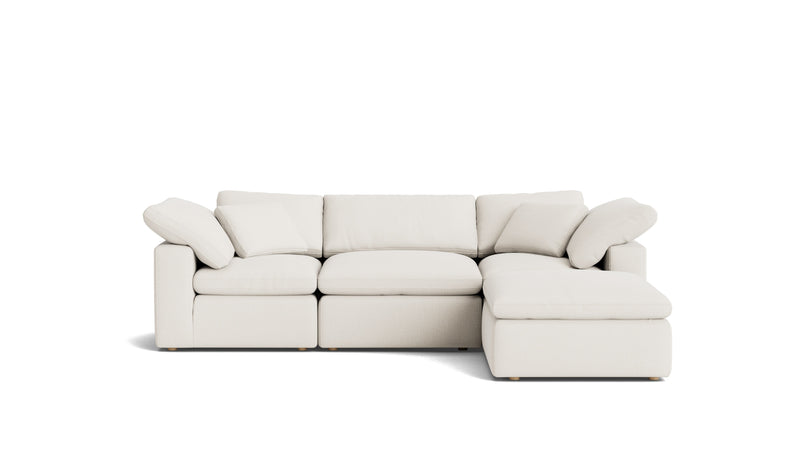 Movie Night™ 4-Piece Modular Sectional, Standard, Cream Linen