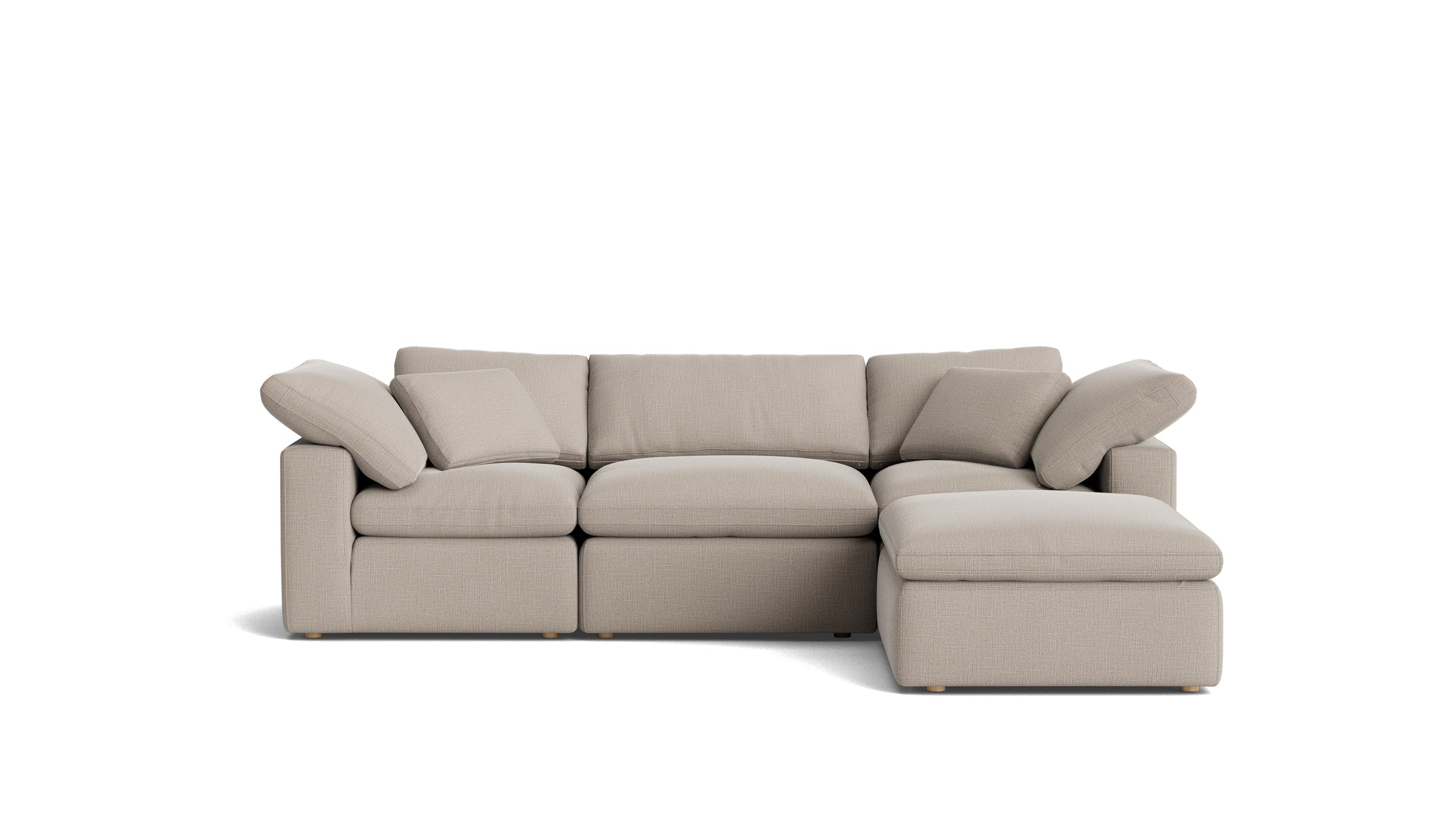 Movie Night™ 4-Piece Modular Sectional, Standard, Light Pebble
