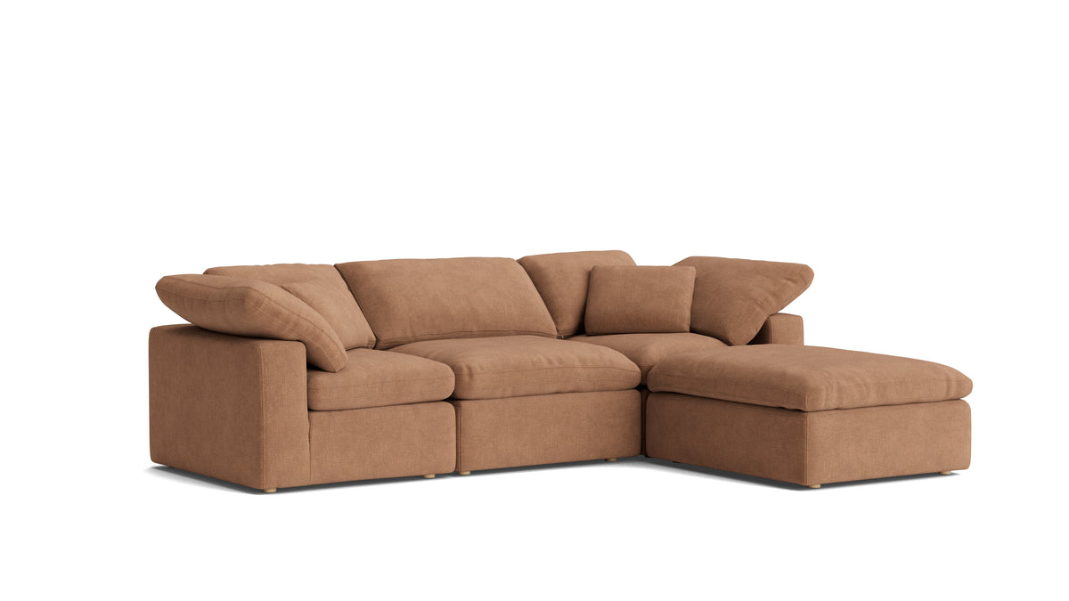 Movie Night™ 4-Piece Modular Sectional, Standard, Spice
