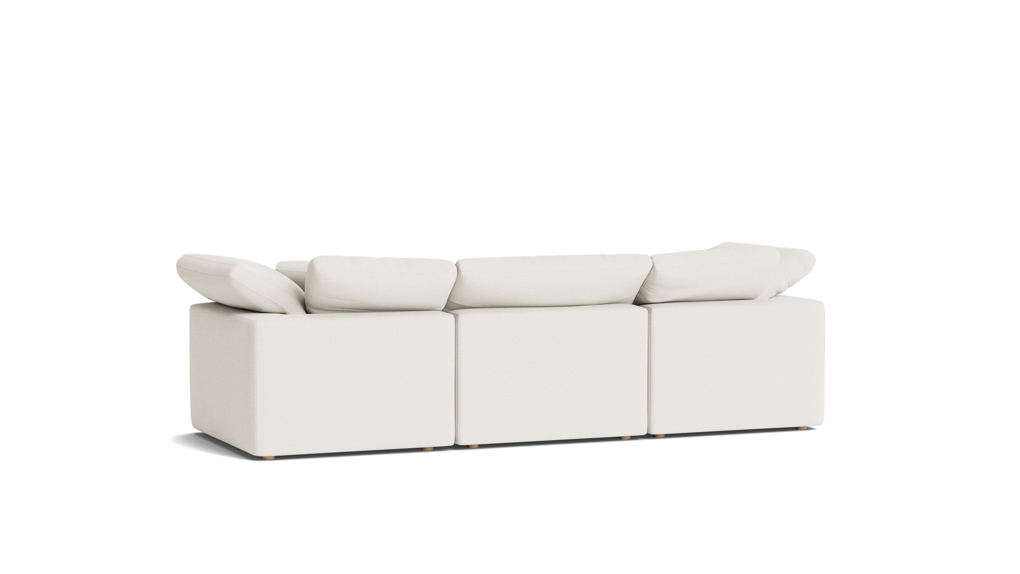 Movie Night™ 3-Piece Modular Sofa, Standard, Cream Linen