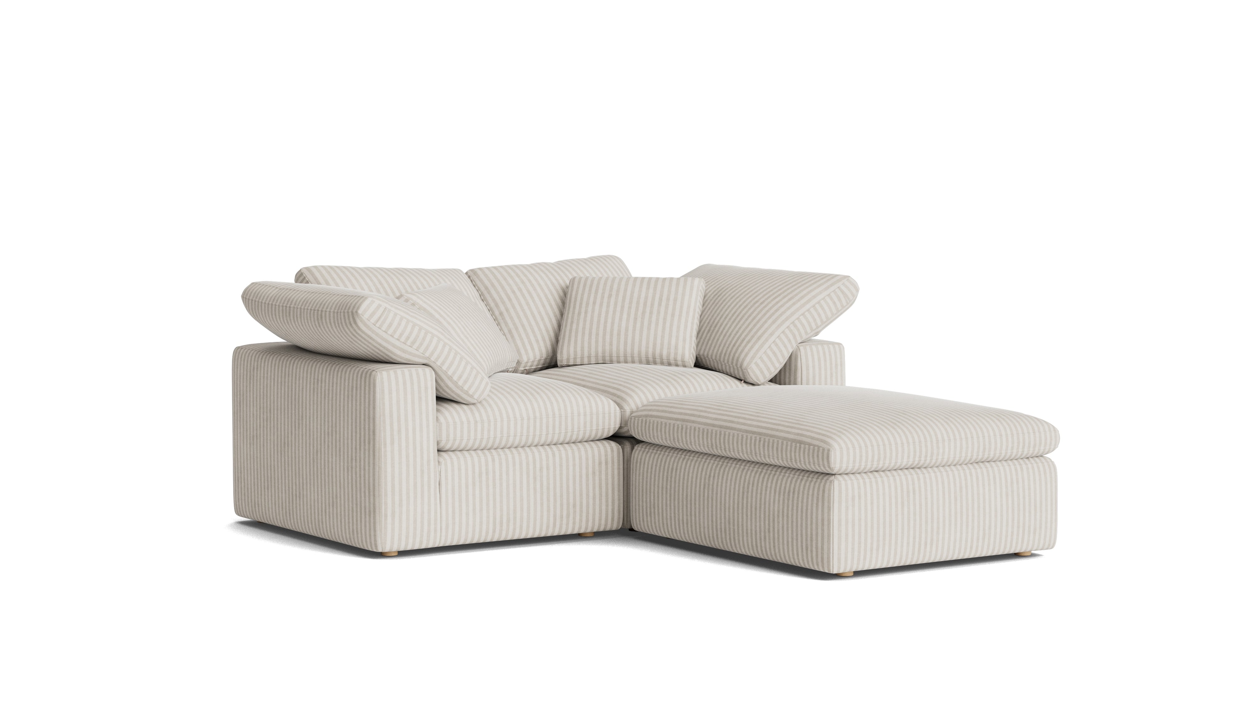 Movie Night™ 3 - Piece Modular Sectional, Standard, Newport Stripe - Sundays CompanySEC-YJ-913-011