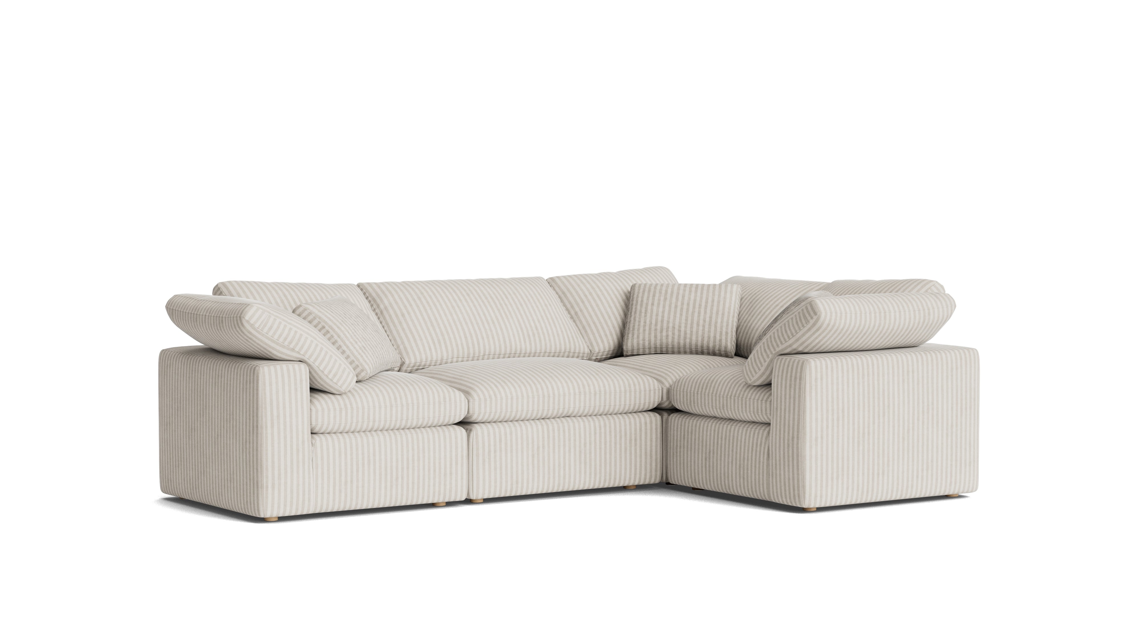 Movie Night™ 4 - Piece Modular Sectional Closed, Standard, Newport Stripe - Sundays CompanySEC-YJ-914-011
