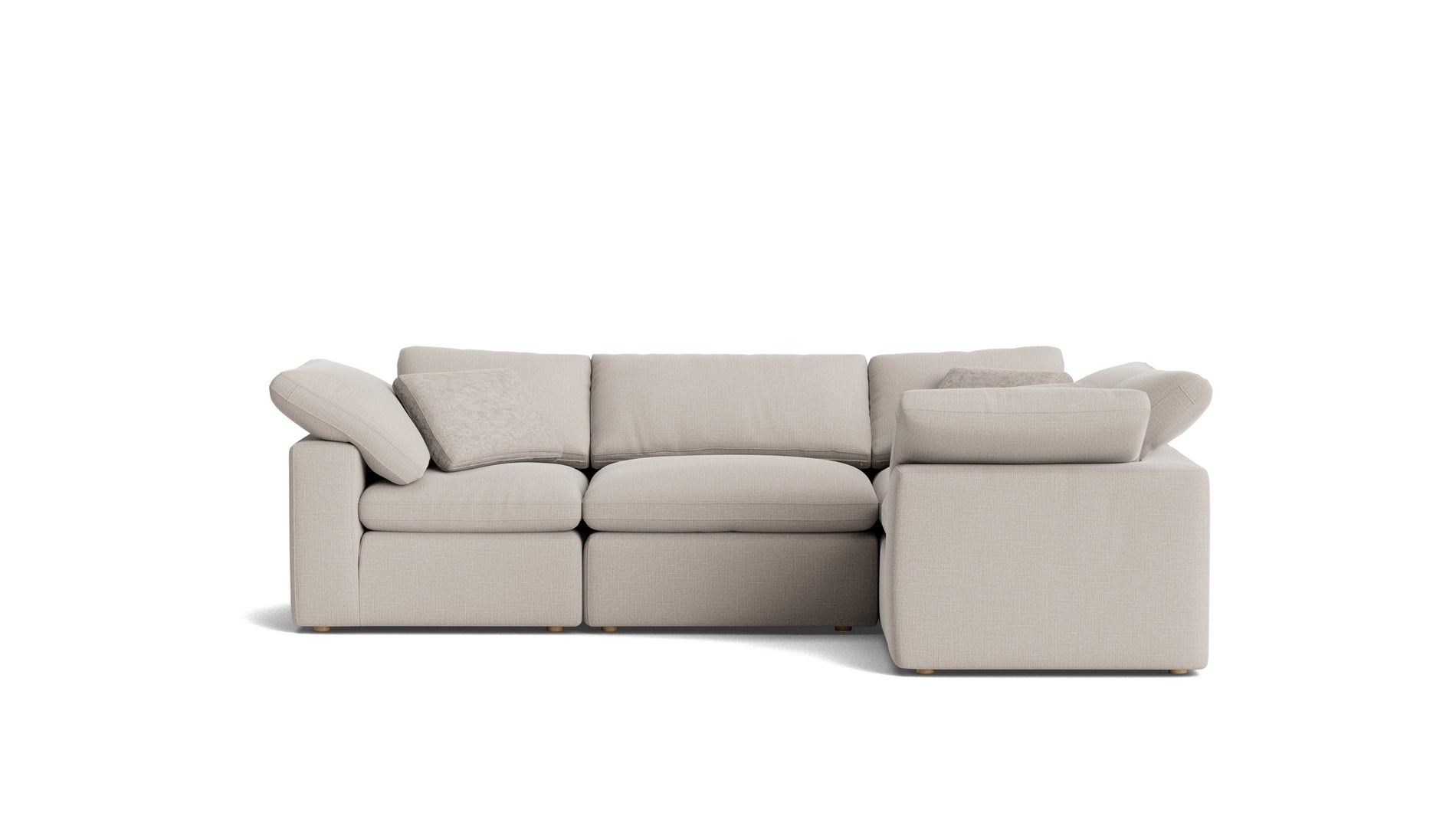 Movie Night™ 4-Piece Modular Sectional Closed, Standard, Clay_image