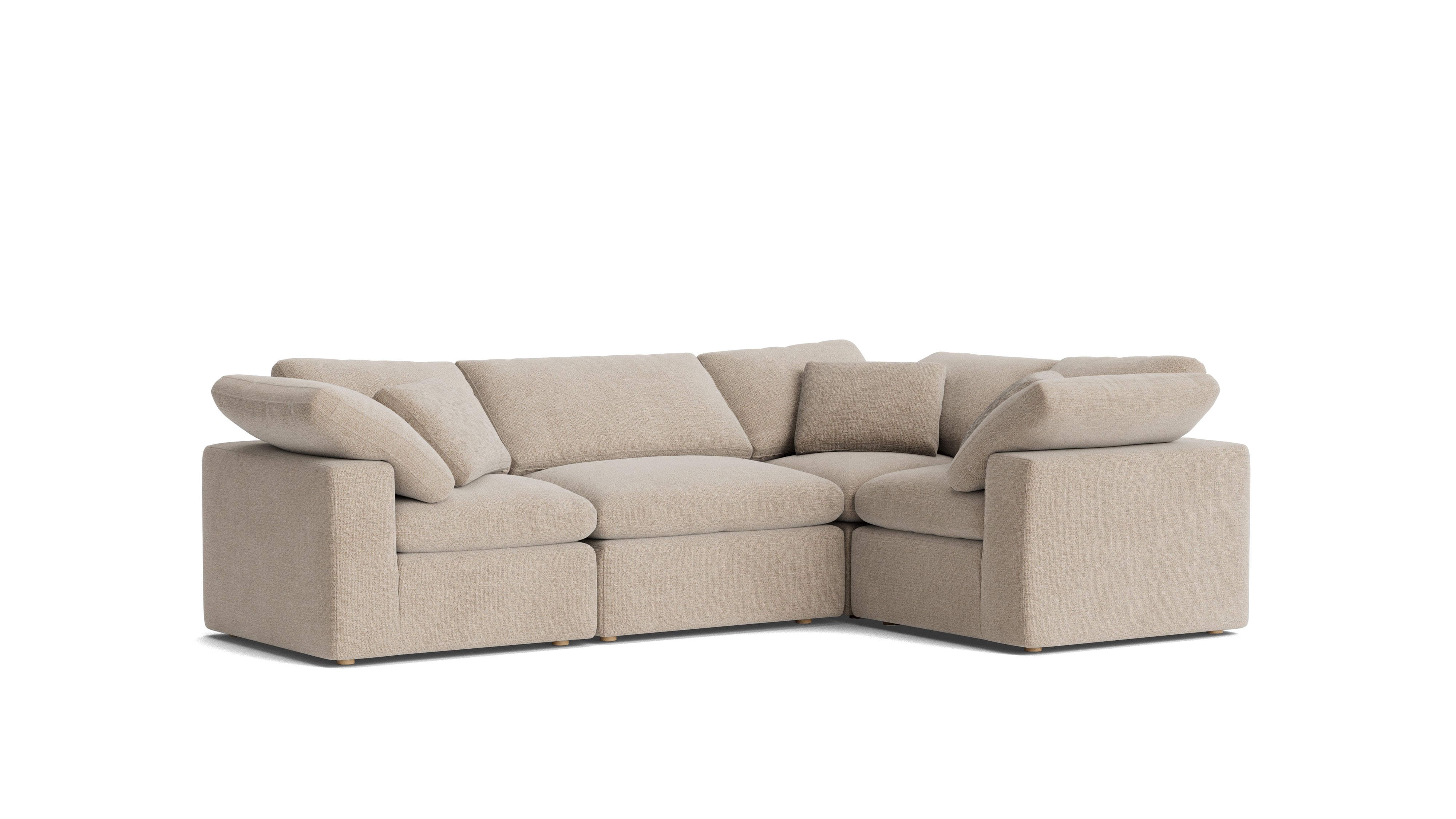 Movie Night™ 4 - Piece Modular Sectional Closed, Standard, Champagne - Sundays CompanySEC-YJ-914-041