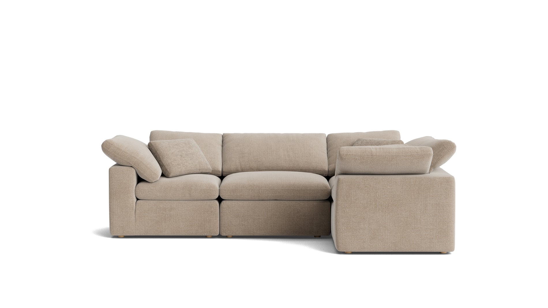Movie Night™ 4-Piece Modular Sectional Closed, Standard, Champagne_image